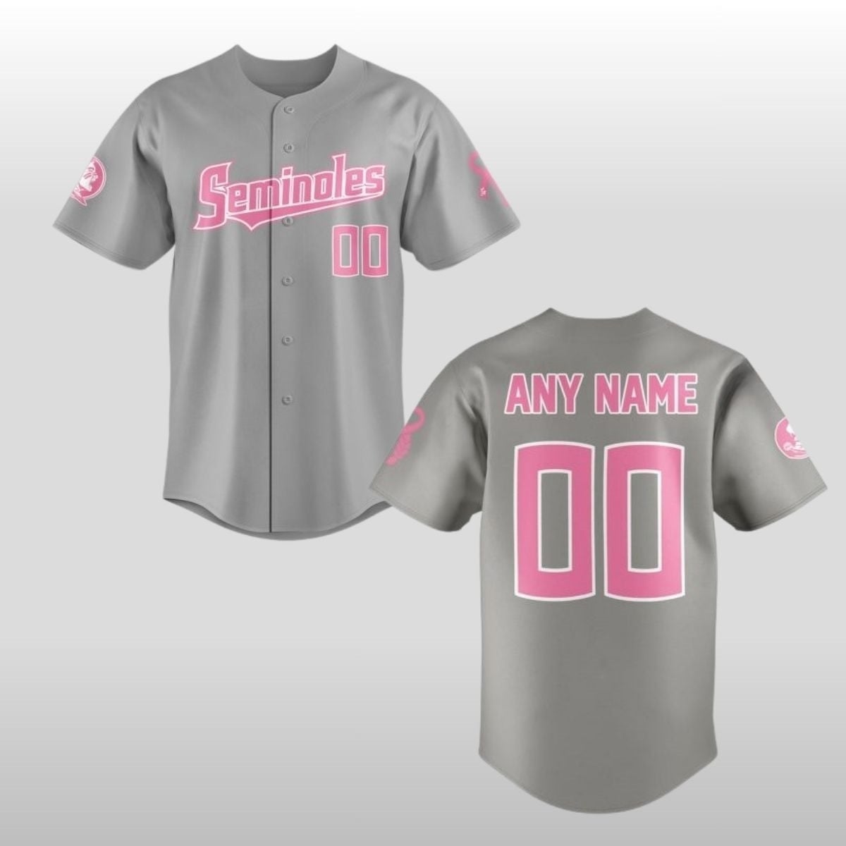 Custom 2026 Florida State Seminoles Paint it Pink Baseball Jersey