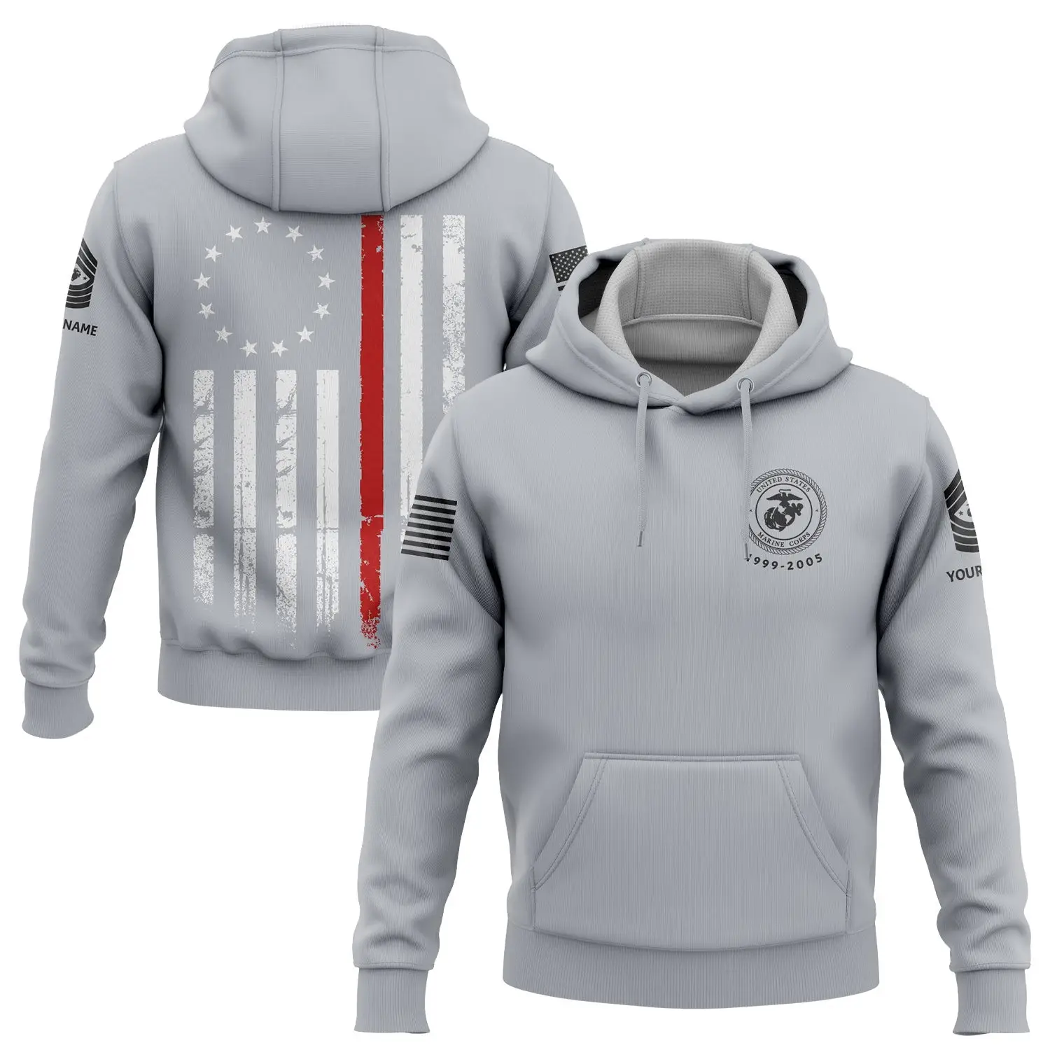 Custom American Flag Military Hoodie Independence Day Apparel Gifts For Boyfriend