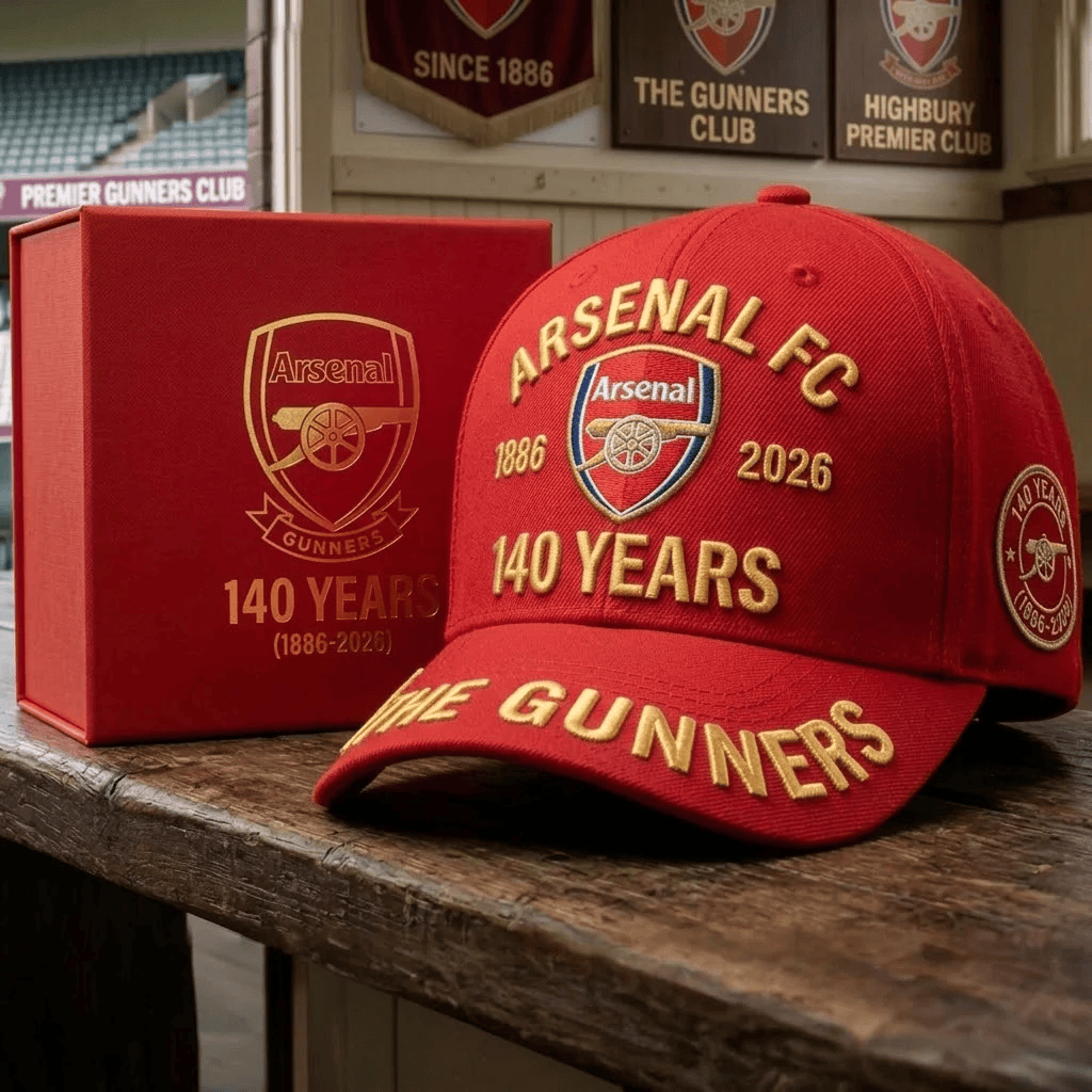 Custom Arsenal Baseball Hat 140 Years The Gunners Cap Gifts For Football Fans