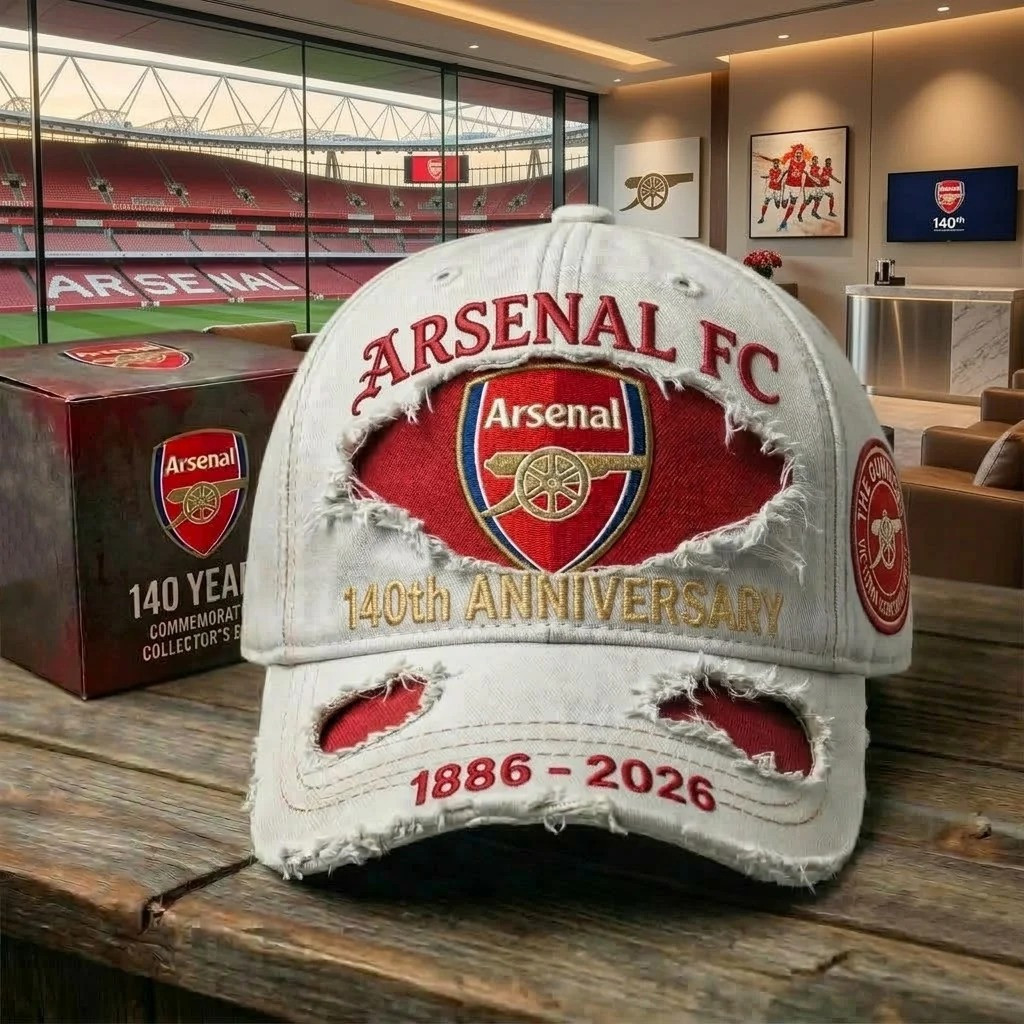 Custom Arsenal Baseball Hat Arsenal FC 140th Anniversary Cap Gifts For Football Fans