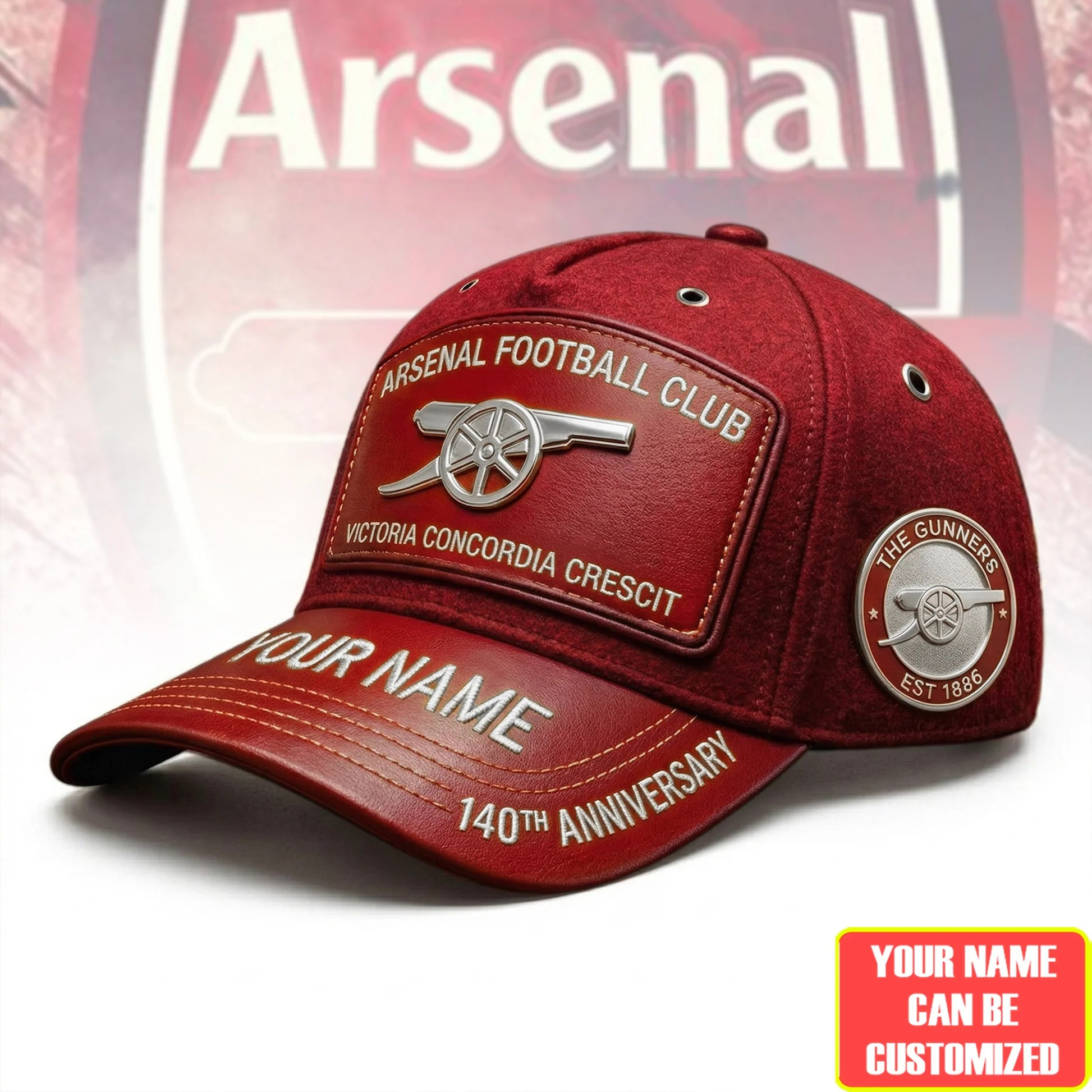 Custom Arsenal Baseball Hat Commemorative Cap Gifts For Football Fans