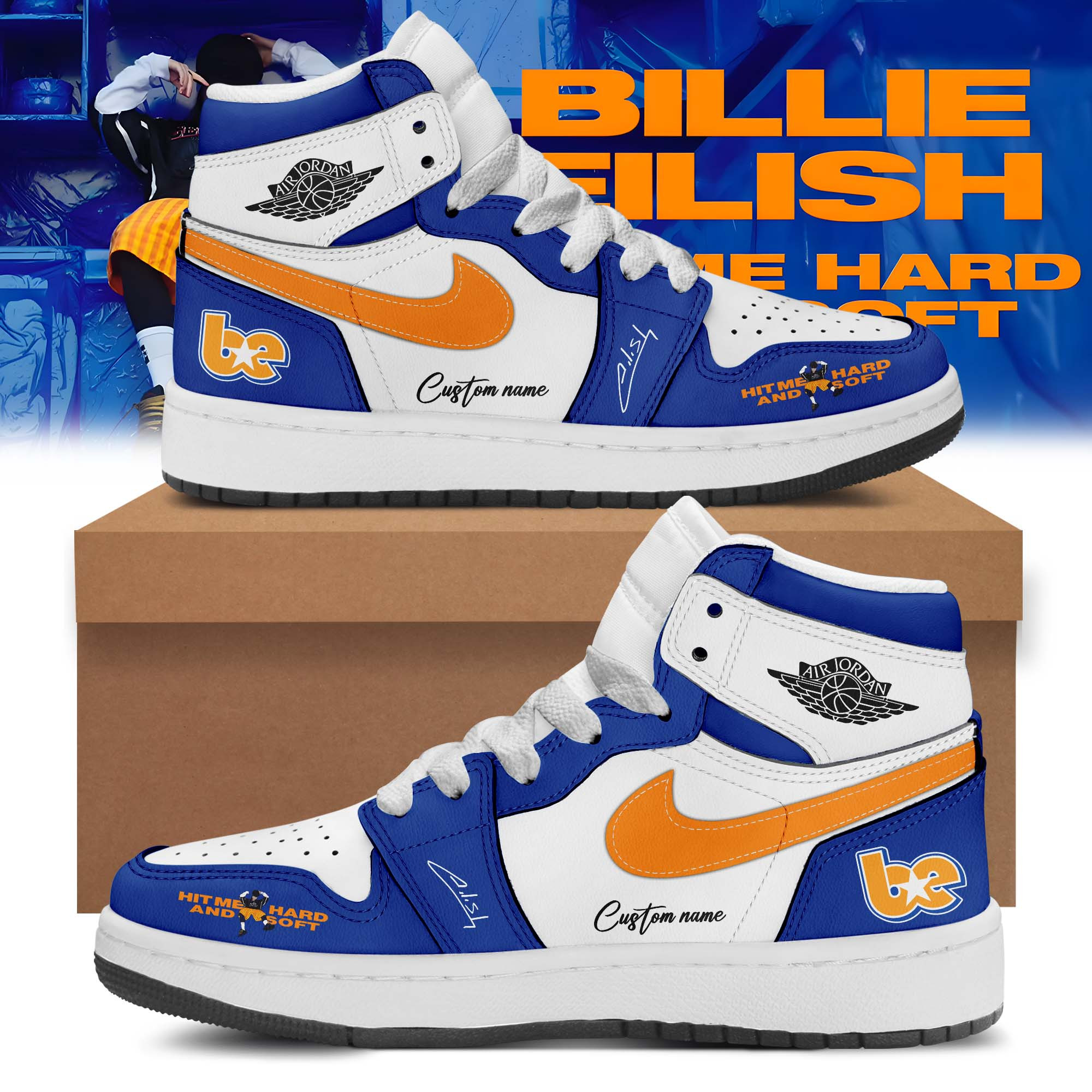 Custom Billie Eilish Hit Me Hard and Soft The Tour Shoes Billie Eilish Merch Gift For Music Lovers