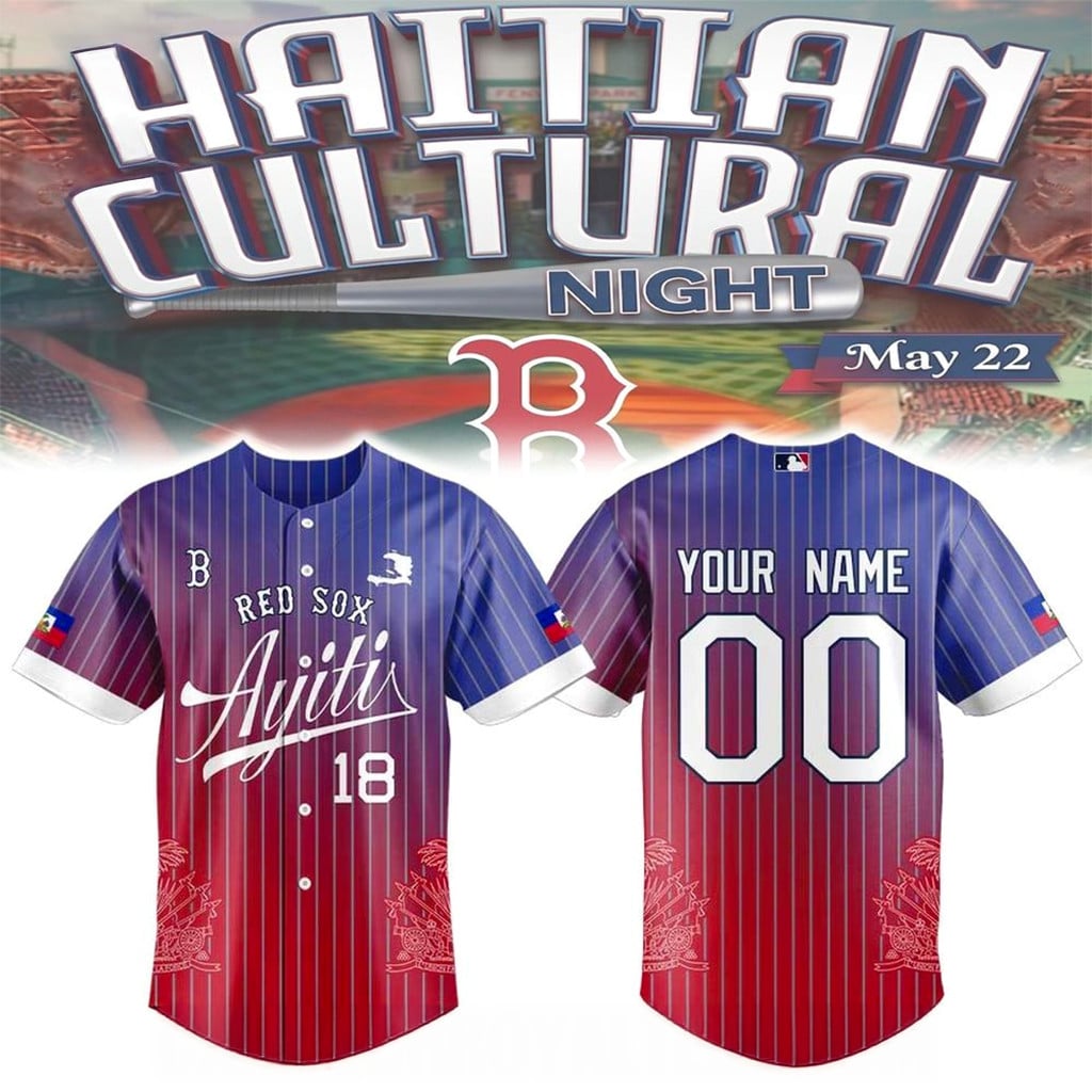 Custom Boston Red Sox 2026 Haitian Heritage Celebration Night Jersey Gifts For Baseball Fans