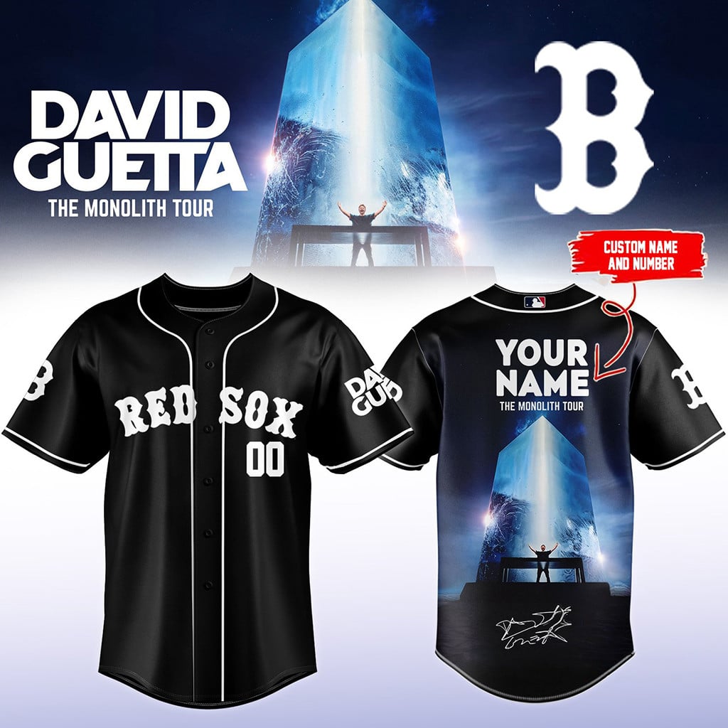 Custom Boston Red Sox X David Guetta The Monolith Tour Baseball Jersey 2026 Red Sox Merch