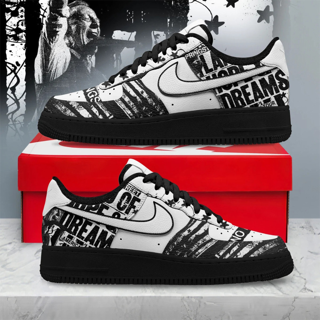 Custom Bruce Springsteen American Dream Tour Air Force 1 Shoes Bruce Springsteen Merch