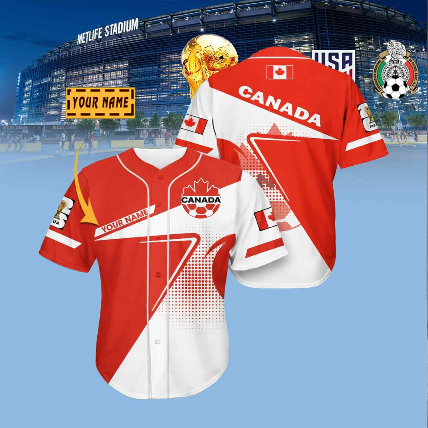 Custom Canada Football Player Jersey Shirt FIFA World Cup 2026 Canada Flag Apparel Gift Ideas For Husband