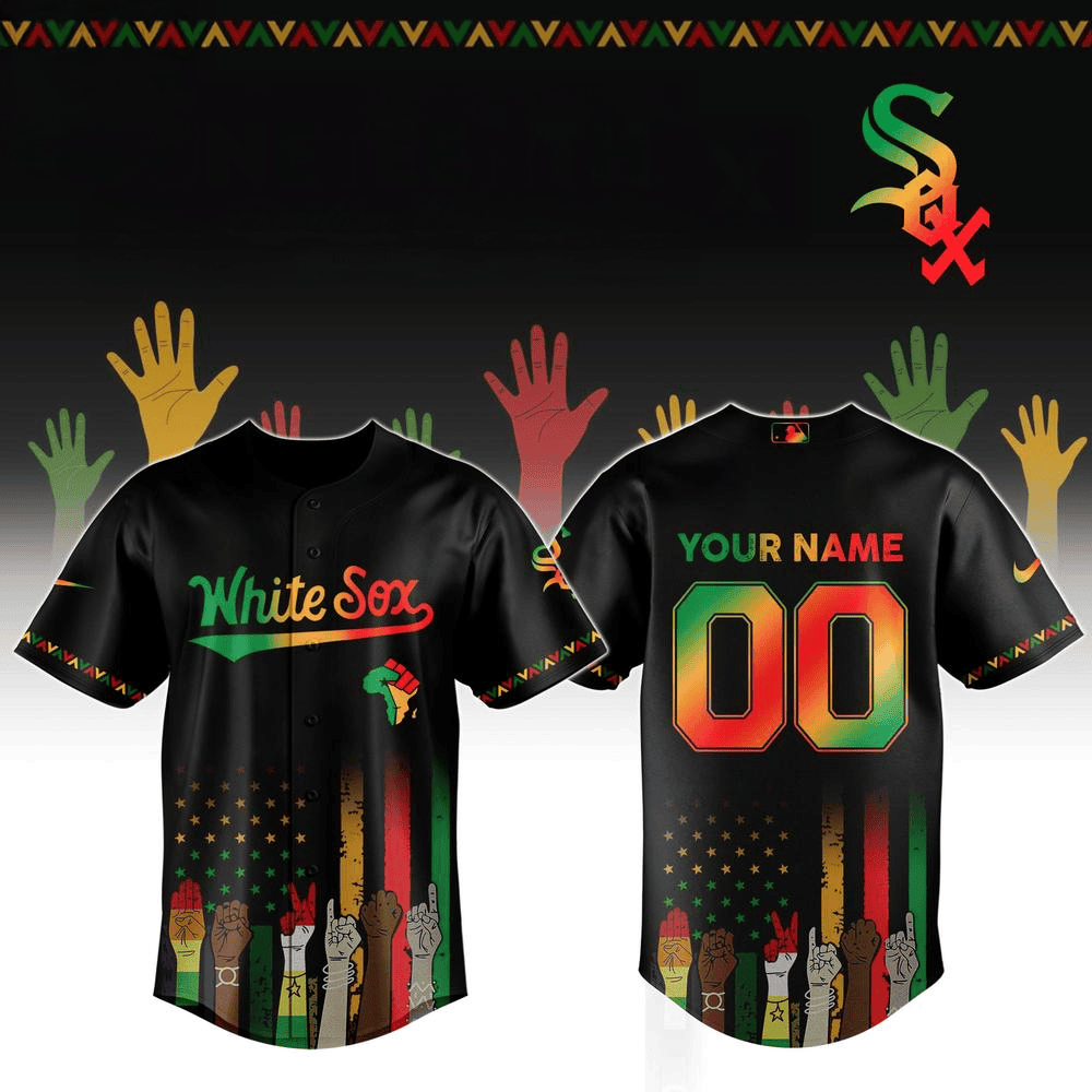 Custom Chicago White Sox x Juneteenth Freedom Day Baseball Jersey Chicago White Sox Merch