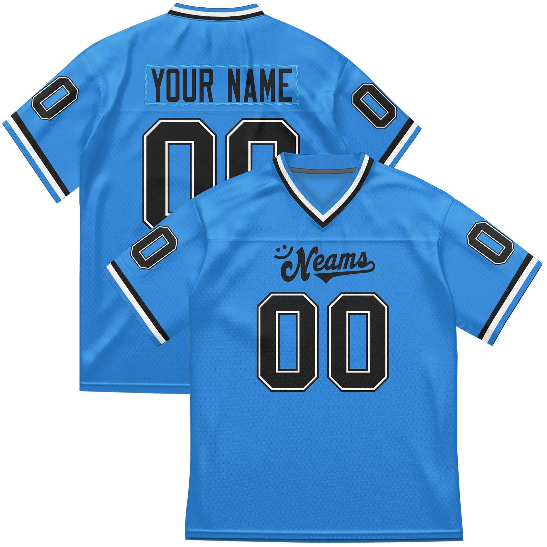 Custom Football Jersey Personalized Team Sport Practice Uniforms for Men Women Youth Powder Blue