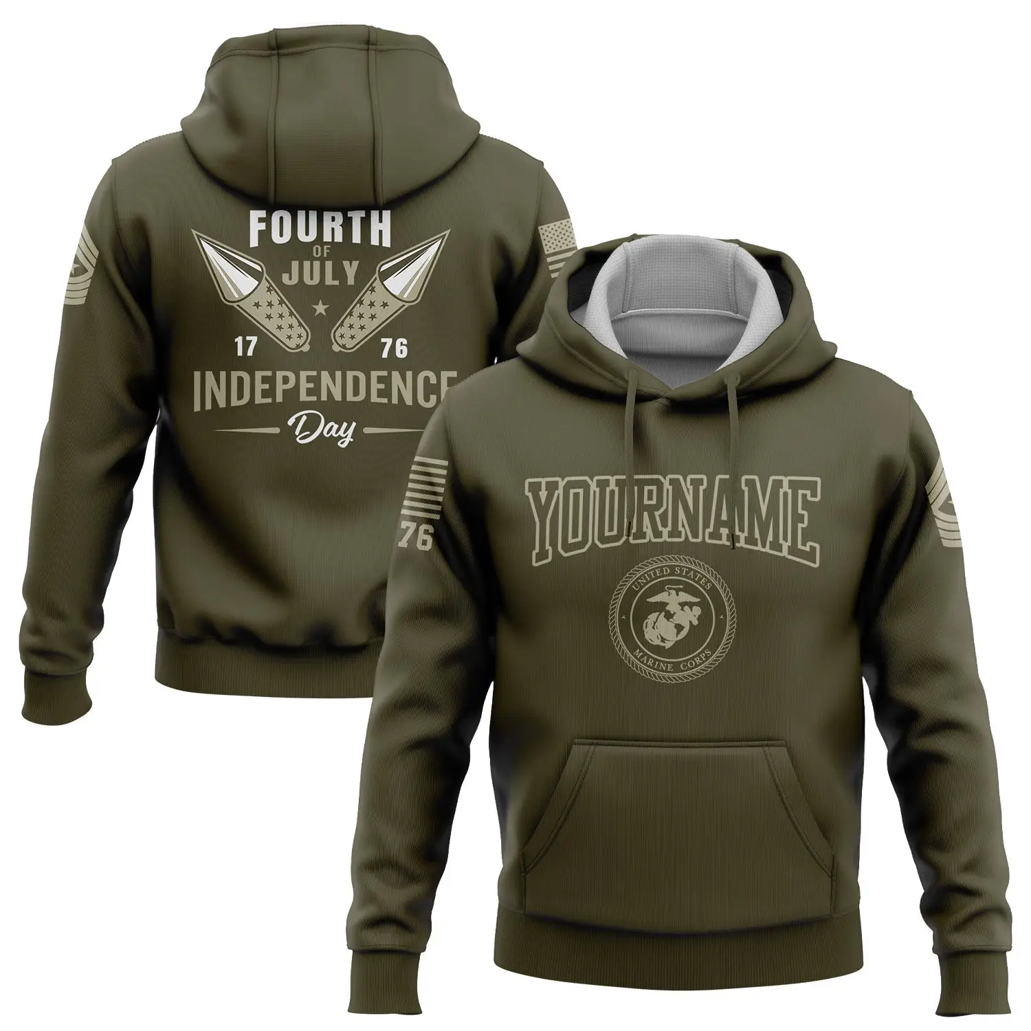 Custom Fourth Of July Military Hoodie Independence Day Clothes Gift For Mother
