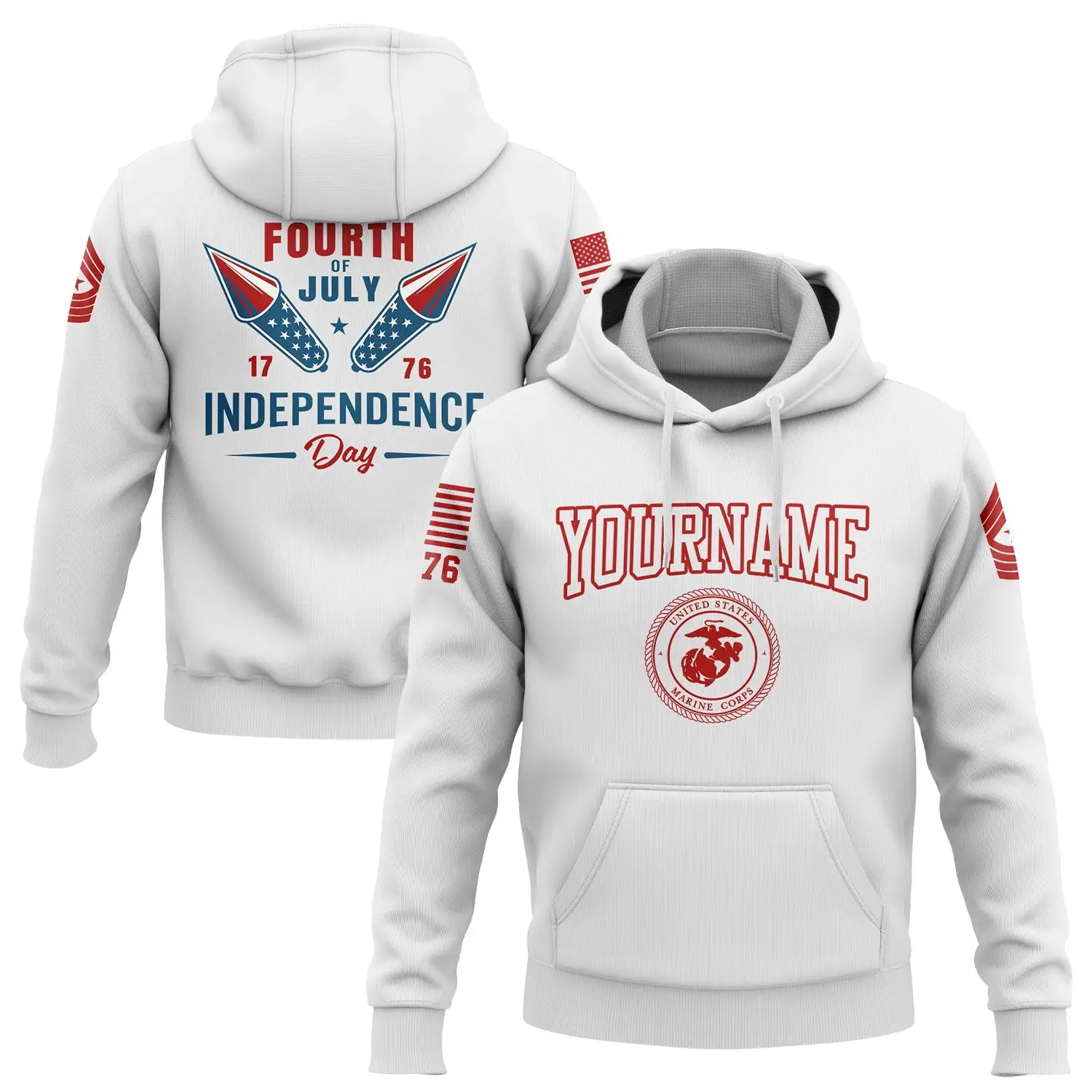 Custom Fourth Of July Military Hoodie Independence Day Gifts Ideas For Mom