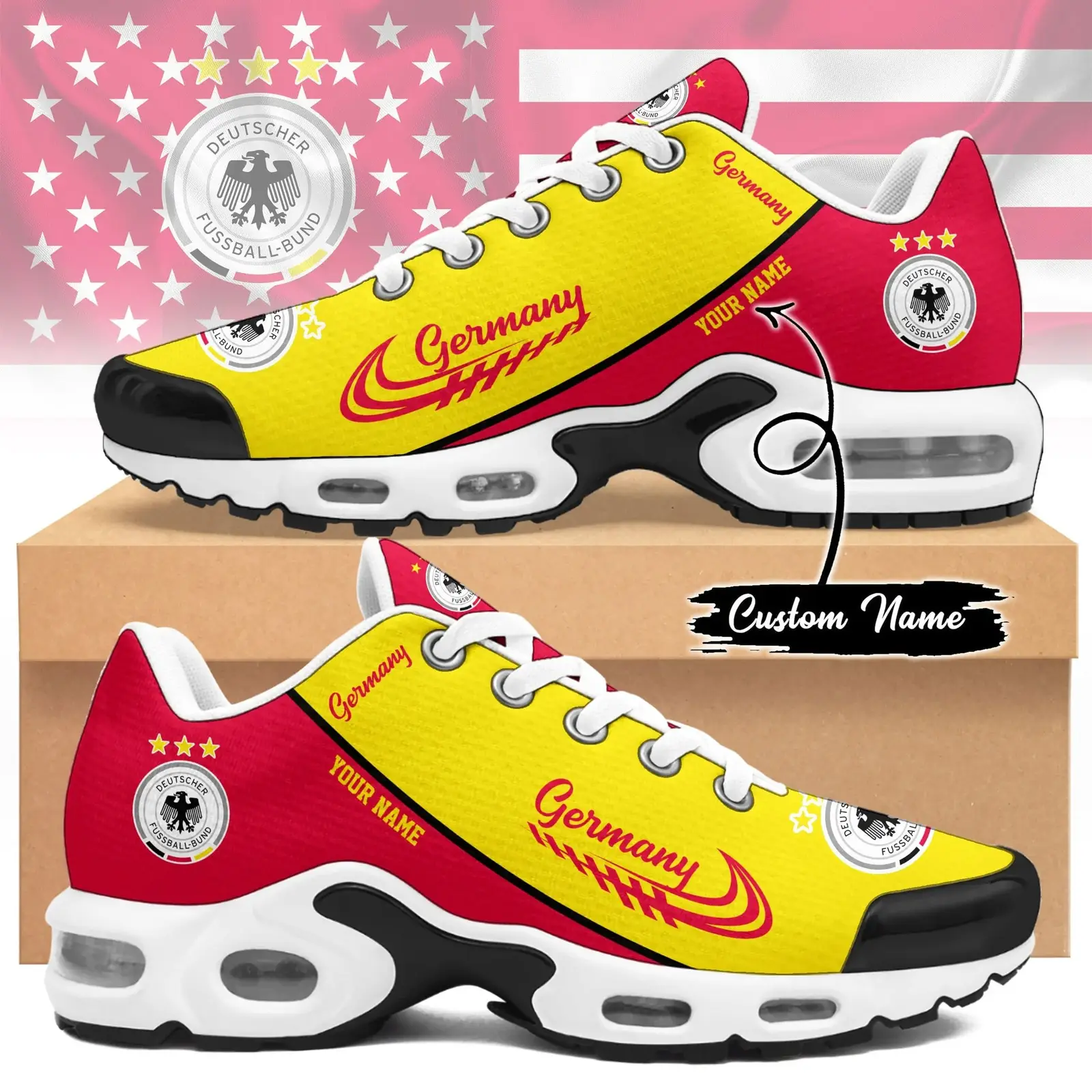 Custom Germany Football Sneaker FIFA World Cup 2026 Birthday Gift For Soccer Lovers