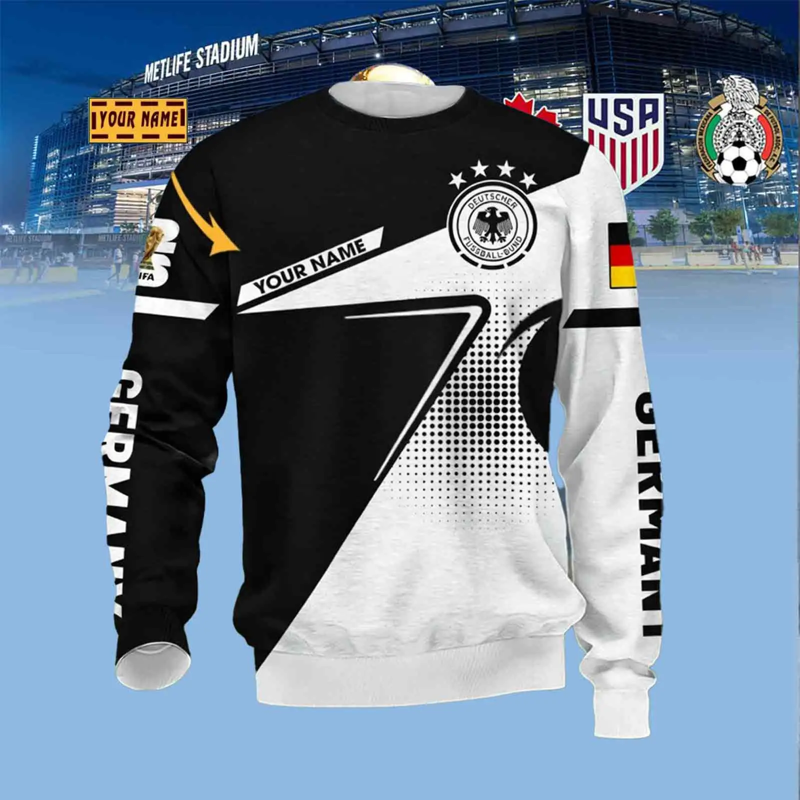 Custom Germany Football Sweatshirt FIFA World Cup 2026 Clothes Best Father's Day Gifts