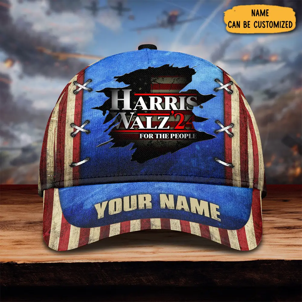 Custom Harris Walz 2024 For The People Hat Harris Walz 2024 Merchandise Democrat Cap