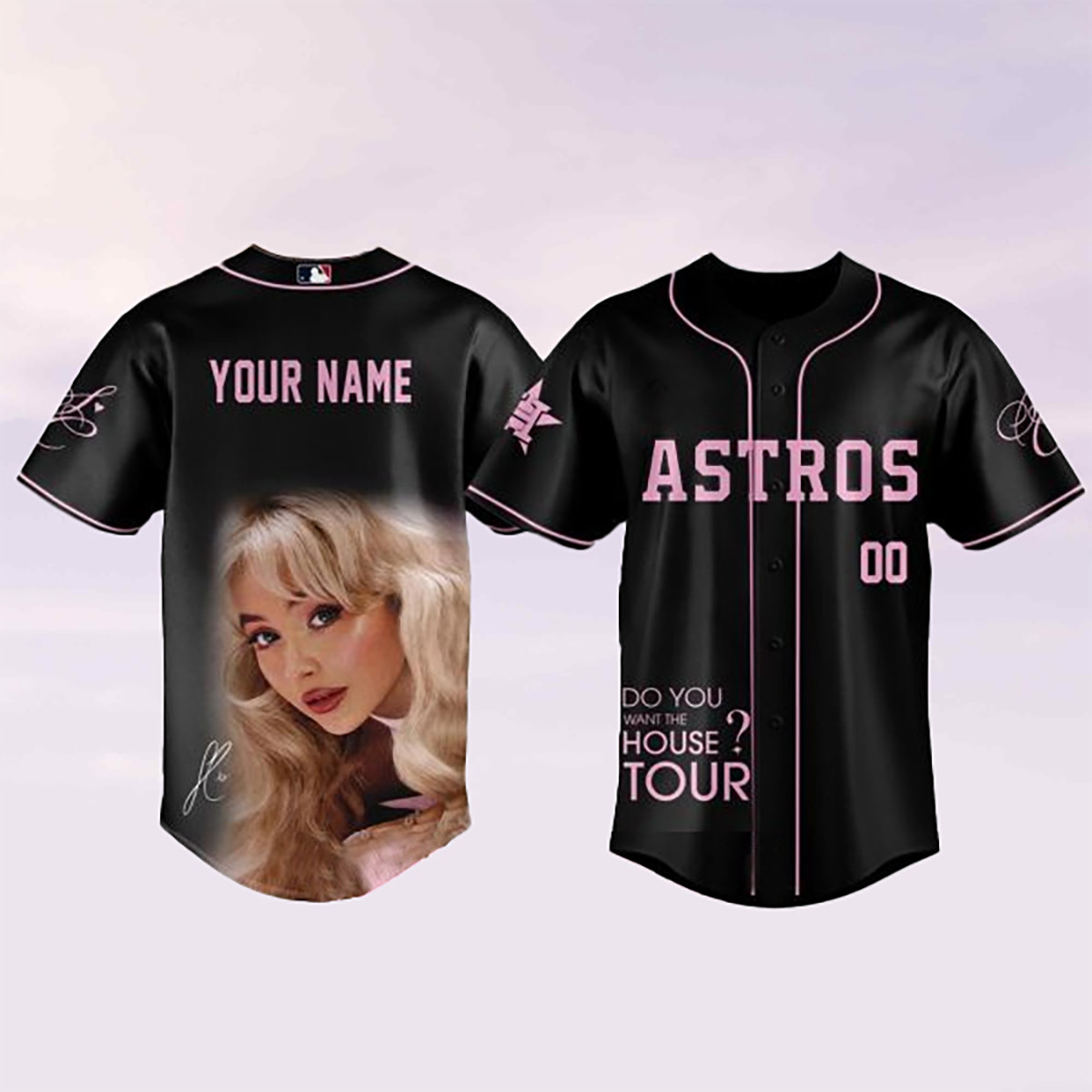 Custom Houston Astros Jersey Shirt Sabrina Carpenter Coachella Valley Music Clothes Gift Ideas