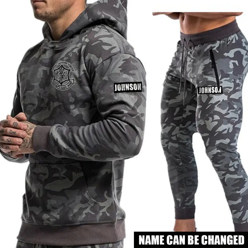 Custom I Stand With Israel Camo Sweatshirt And Sweatpants Set IDF Clothing Pro Israel Merch