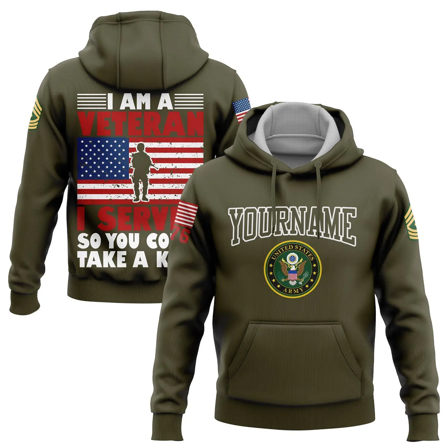 Custom I'm A Veteran I Served Hoodie You Could Take A Knee Clothes Unique Gift For Father