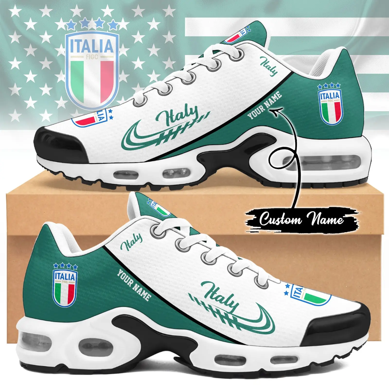 Custom Italy Football Sneaker FIFA World Cup 2026 Best Gift For Soccer Lovers