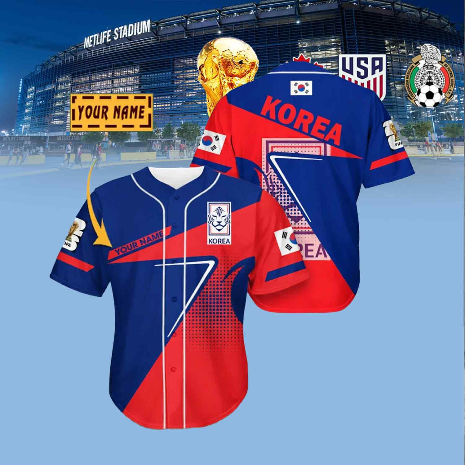 Custom Korea International Soccer Jersey Shirt Game Day Clothes Gift Ideas For Him