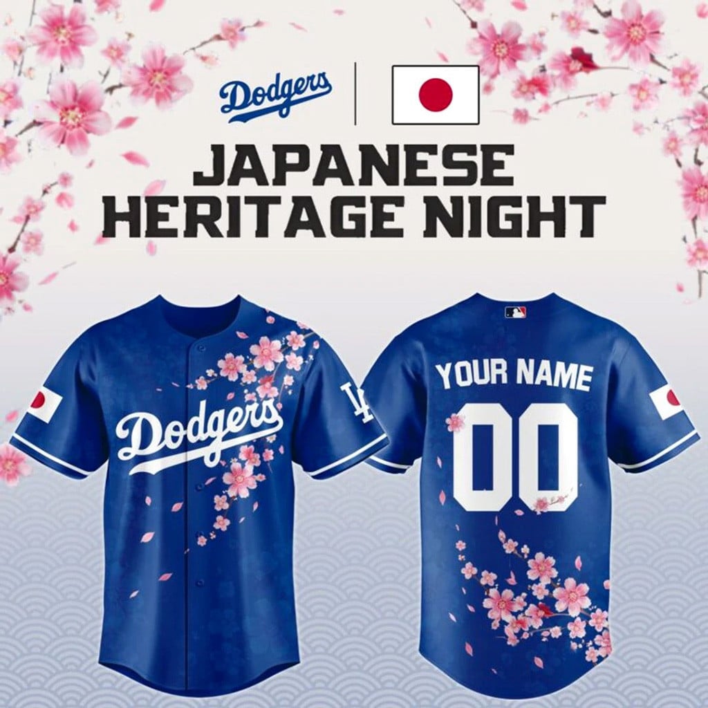 Custom Los Angeles Dodgers Japanese Heritage Night Baseball Jersey Dodgers Merch Fan Gifts