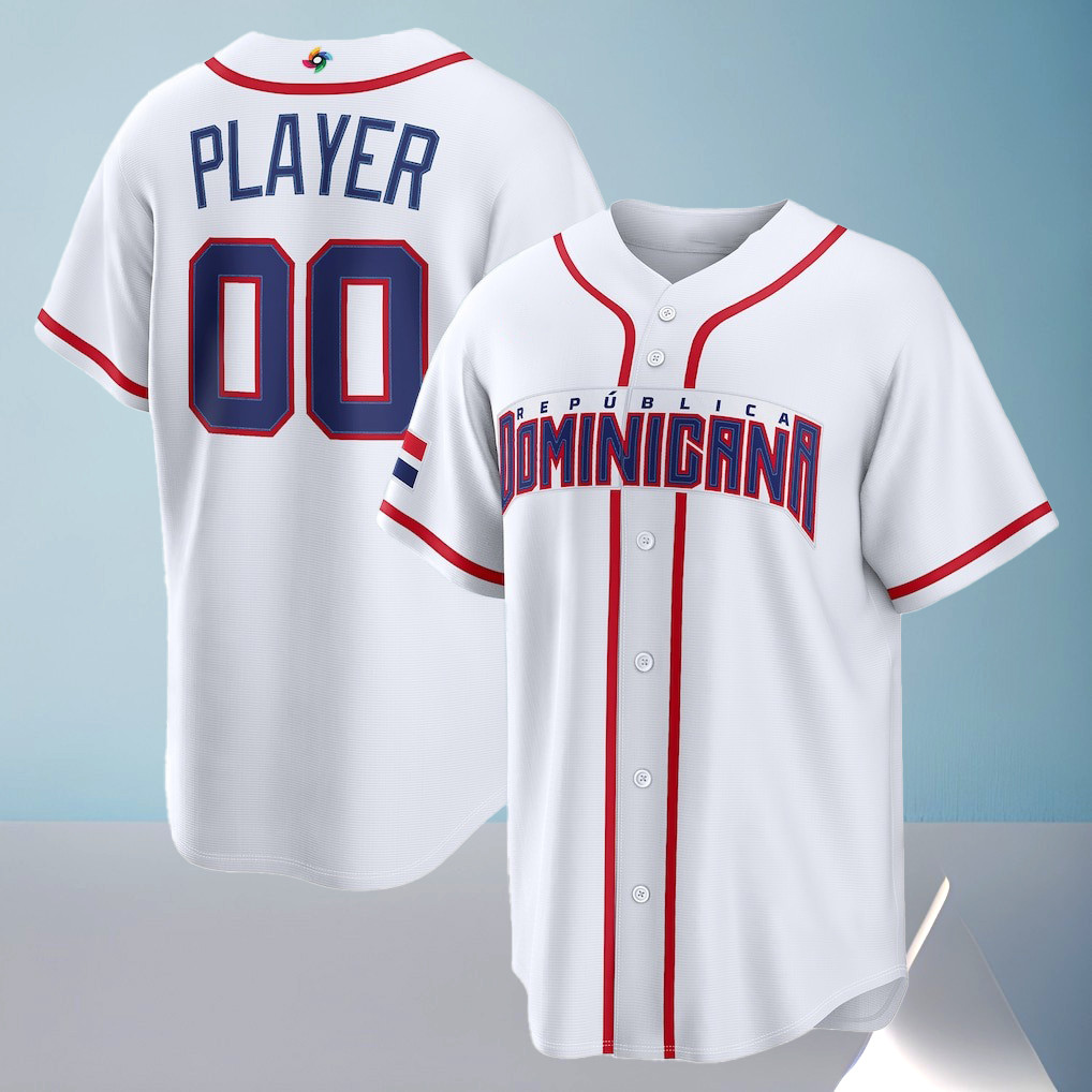 Custom Men's Dominican Republic Jersey Shirt 2026 World Baseball Classic Home Clothes