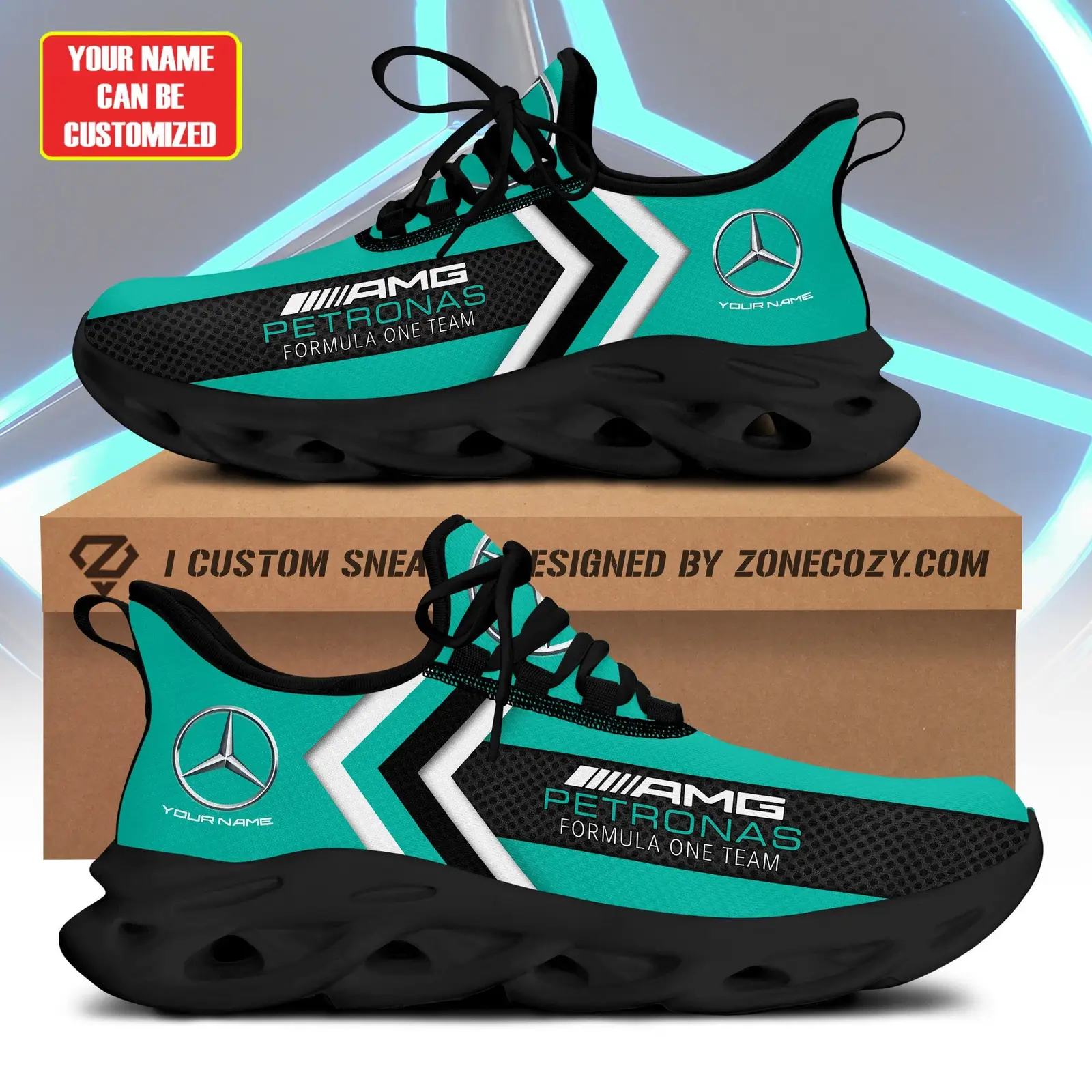 Custom Mercedes 100th Anniversary 1926-2026 Sneaker AMG Performance Shoes Gift Ideas