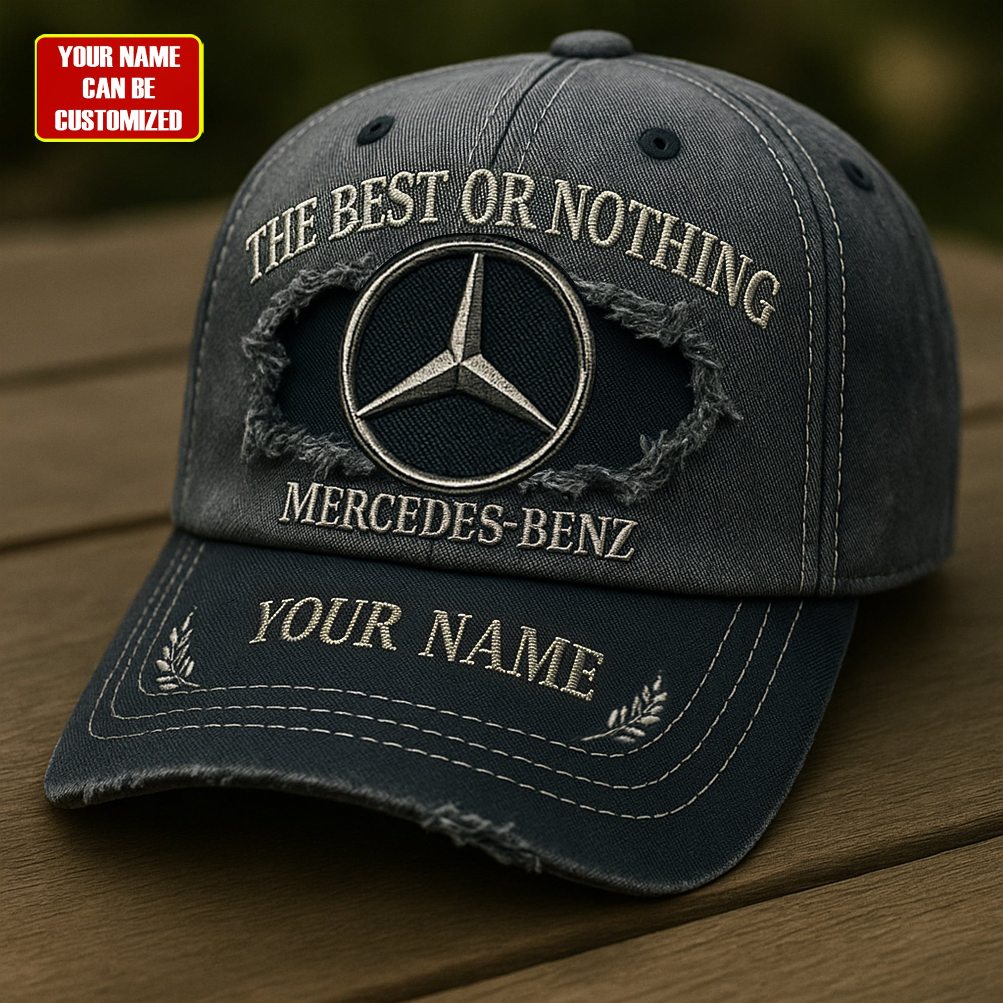 Custom Mercedes 100th Anniversary Dad Hat Slogan The Best Or No Thing Cap Gift For Dad