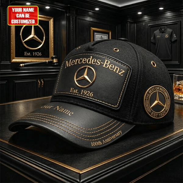 Custom Mercedes Benz 100th Anniversary Vintage Hat Est 1926 Merc Legacy Gift Custom Mercedes Benz 100th Anniversary Vintage Hat Est 1926 Merc Legacy Gift - Image 1