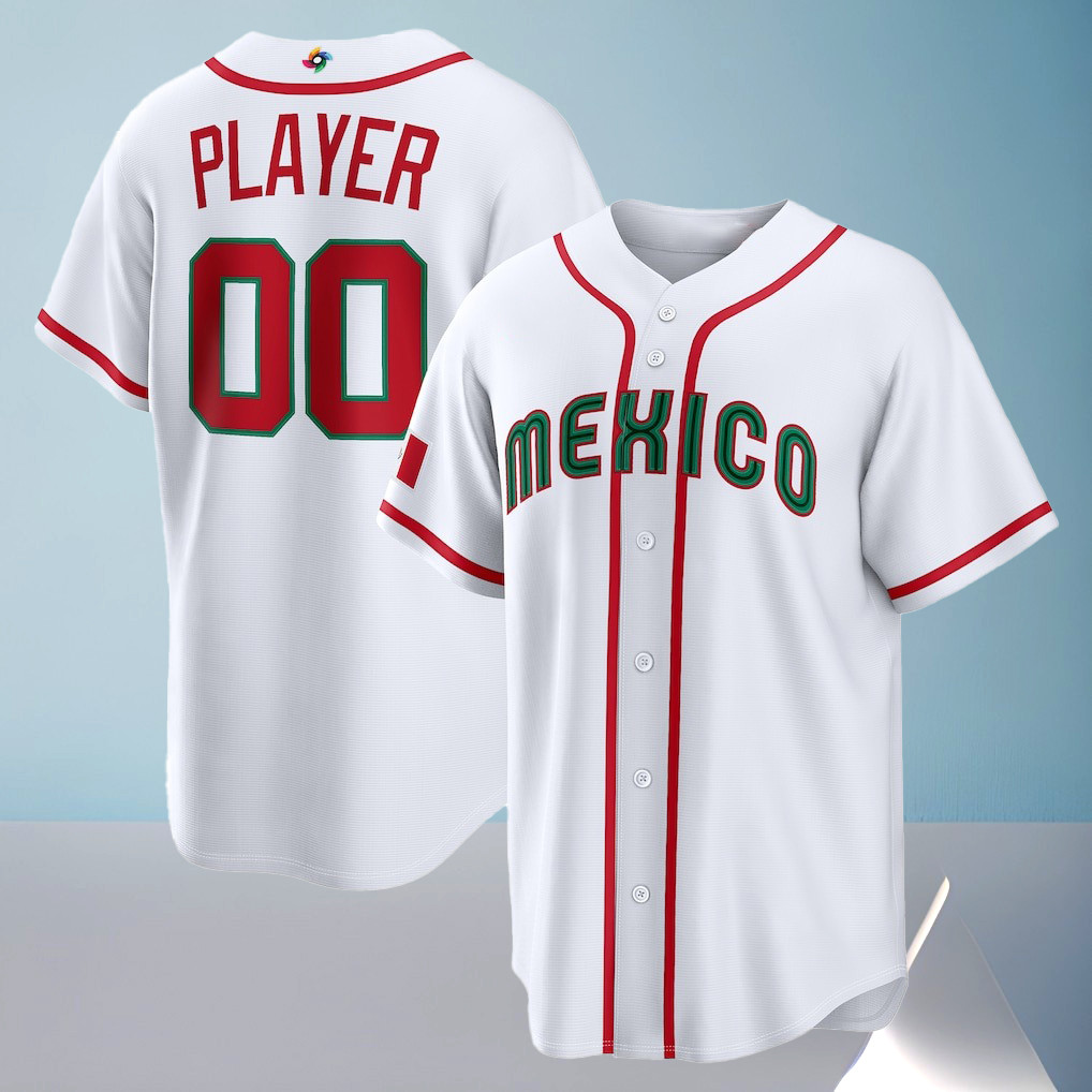 Custom Mexico Baseball Jersey 2026 World Baseball Classic Home Clothing Gift For Him