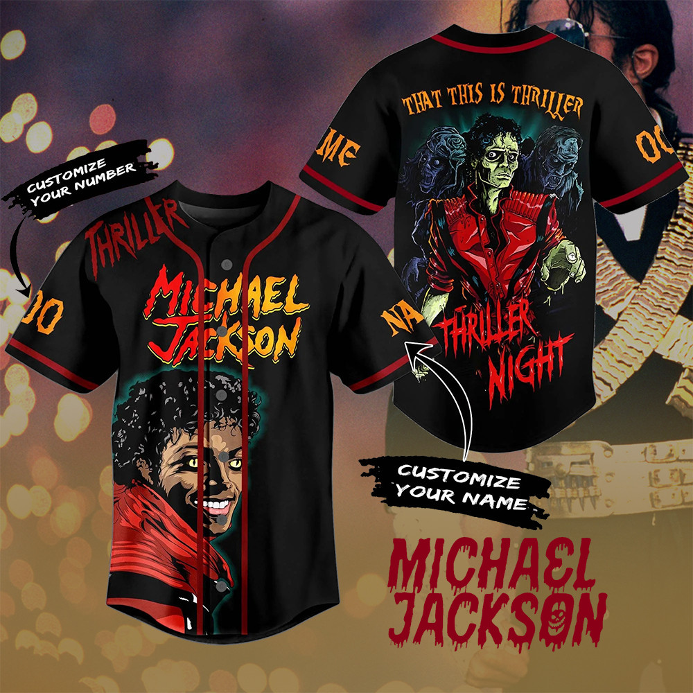 Custom Michael Jackson Baseball Jersey King Of The Stage Apparel Gift For Dad