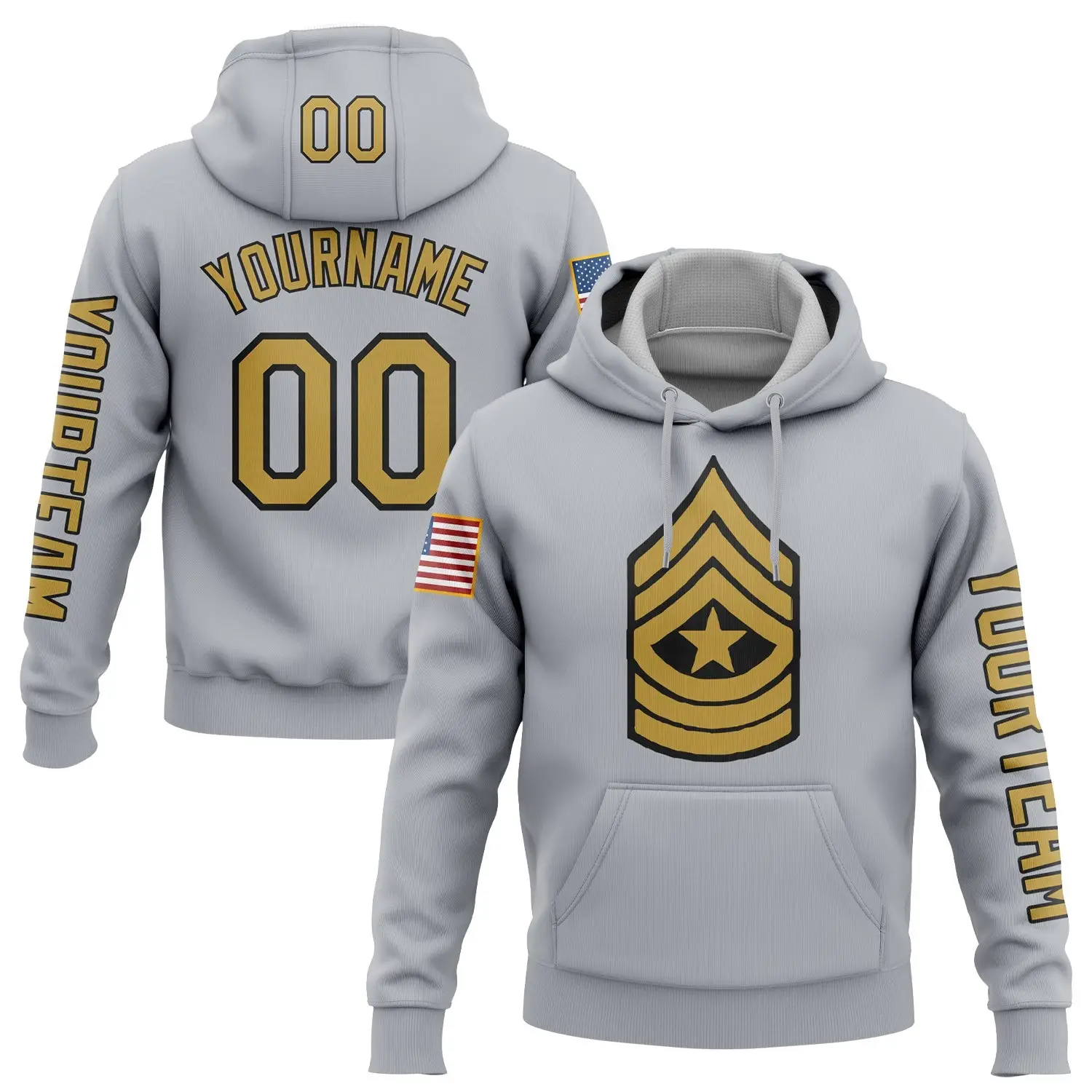Custom Military Rank Hoodie American History Flag Apparel Unusual Gifts For Dad