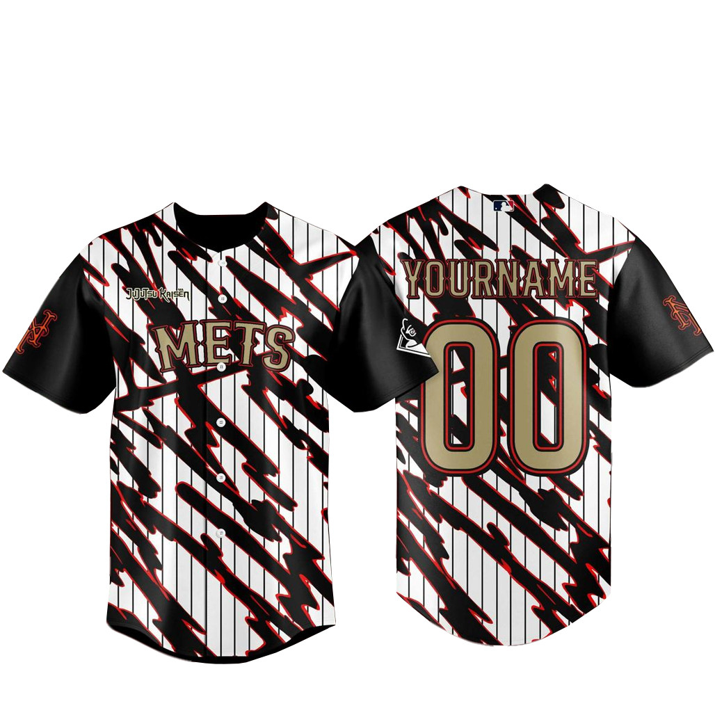 Custom Name and Number New York Mets x Jujutsu Kaisen Night 2026 Baseball Jersey