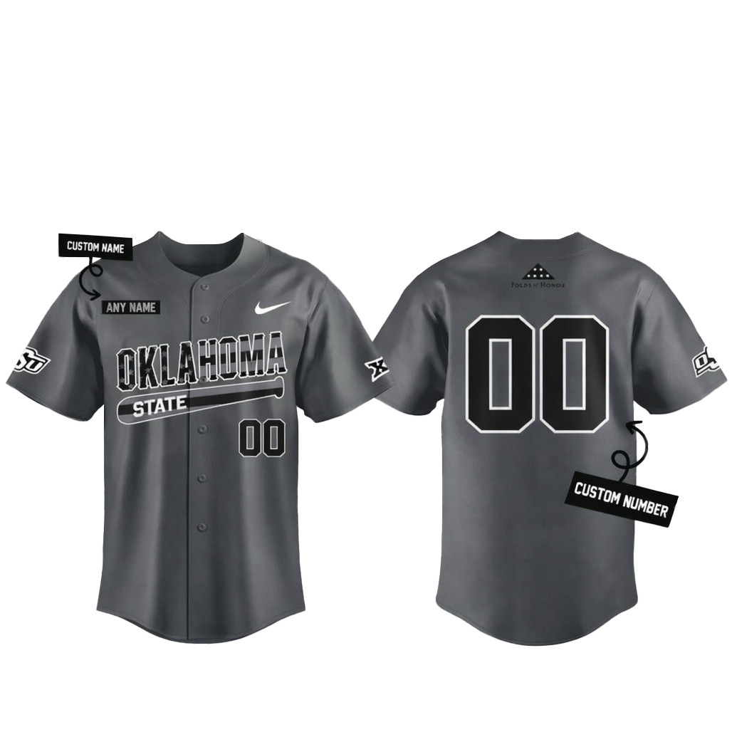 Custom Name and Number Oklahoma State Cowboys Military Appreciation Night 2026 Baseball Jersey