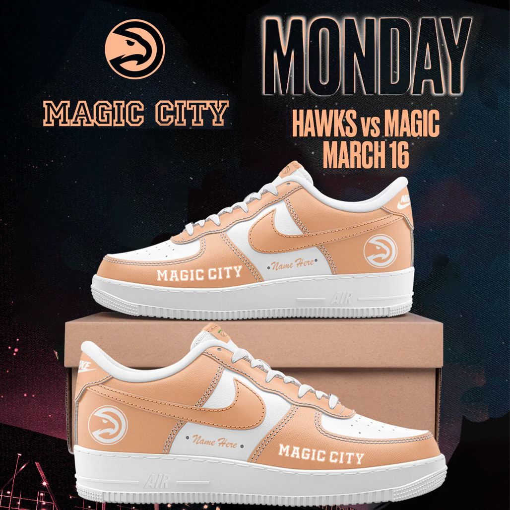 Custom Name Atlanta Hawks Basketball 2026 Magic City Air Force 1 Shoes Sneakers Version 2