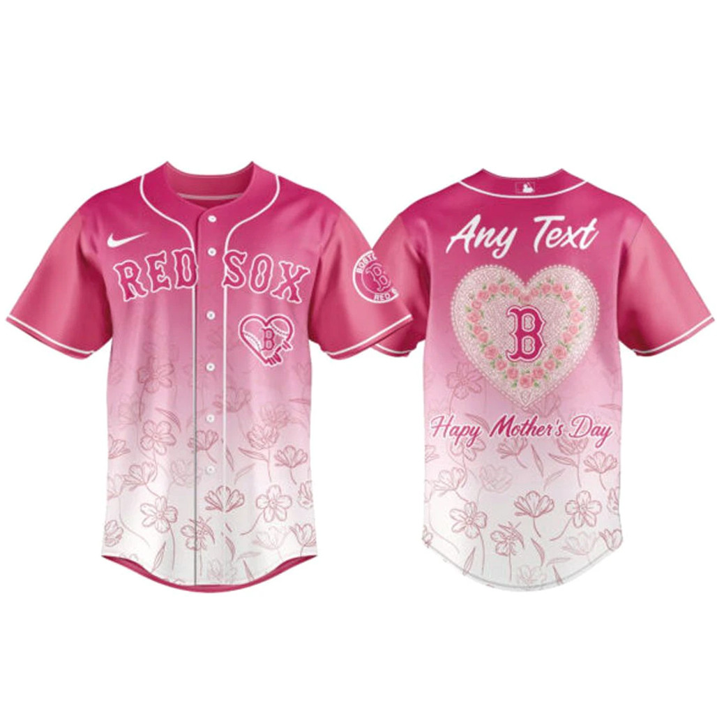Custom Name Boston Red Sox Happy Mother Day 2026 Baseball Jersey