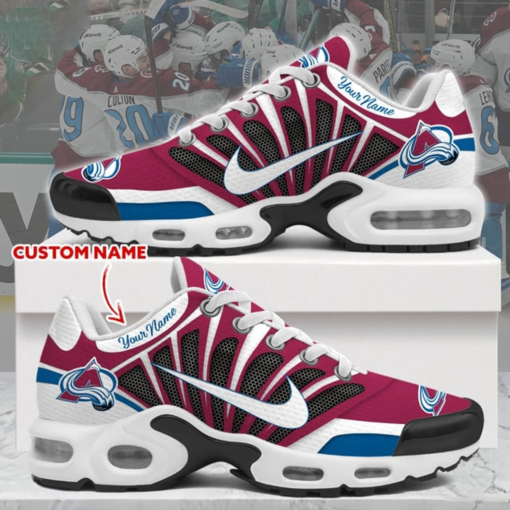 Custom Name Colorado Avalanche National Hockey League Sport Air Max Shoes and Air Cushion