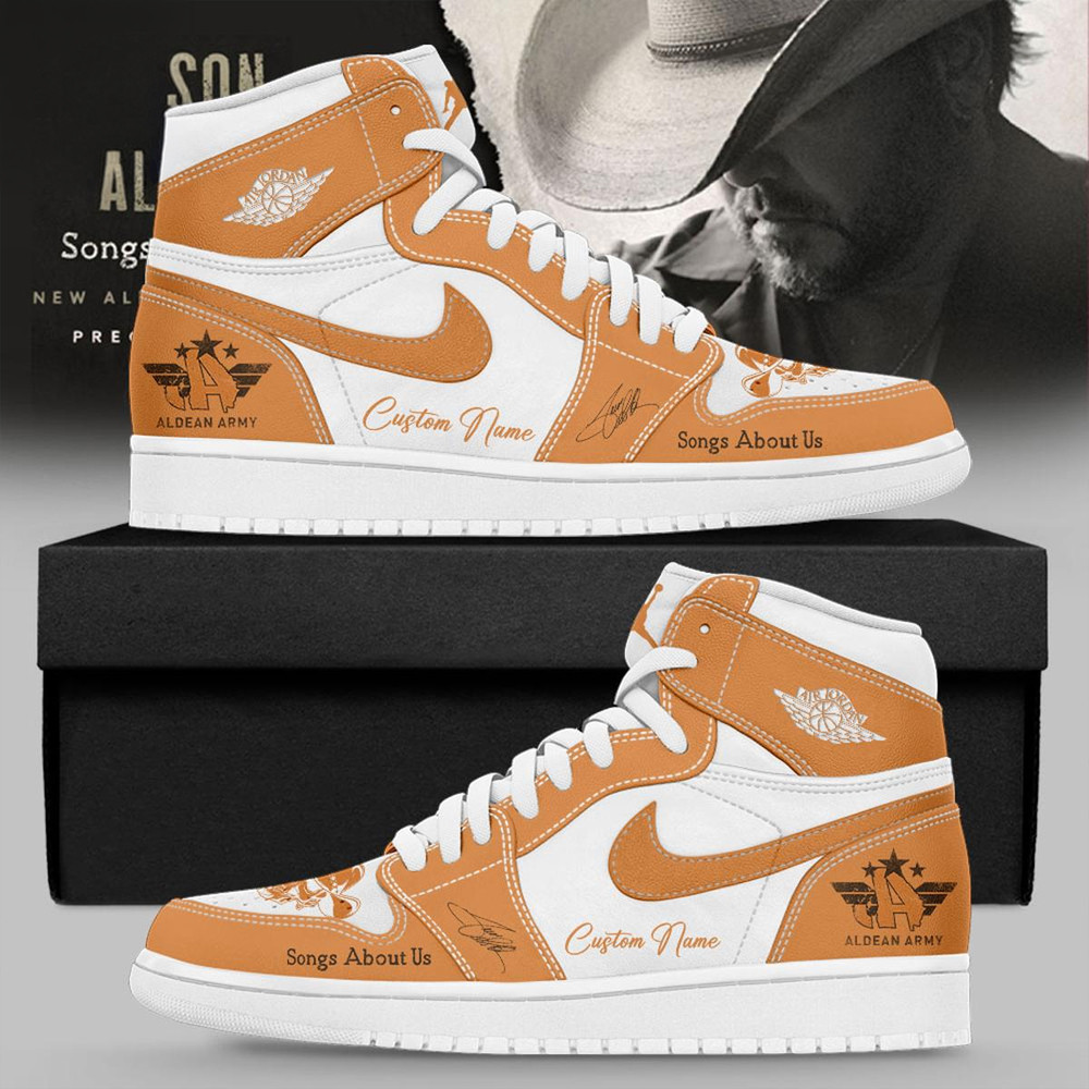 Custom Name Jason Aldean Songs About Us 2026 Air Jordan 1 Shoes Sneakers Fan Merch