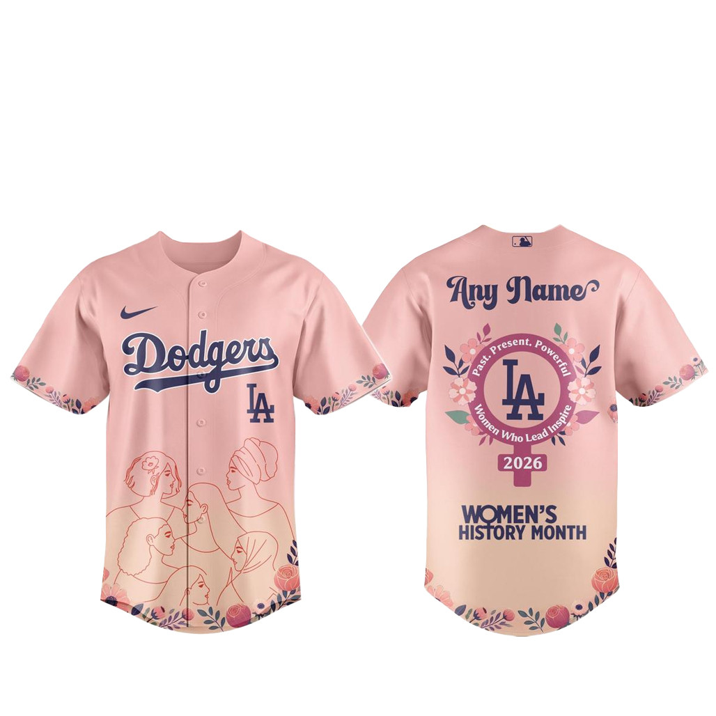 Custom Name Los Angeles Dodgers x Women’s History Month Baseball Jersey