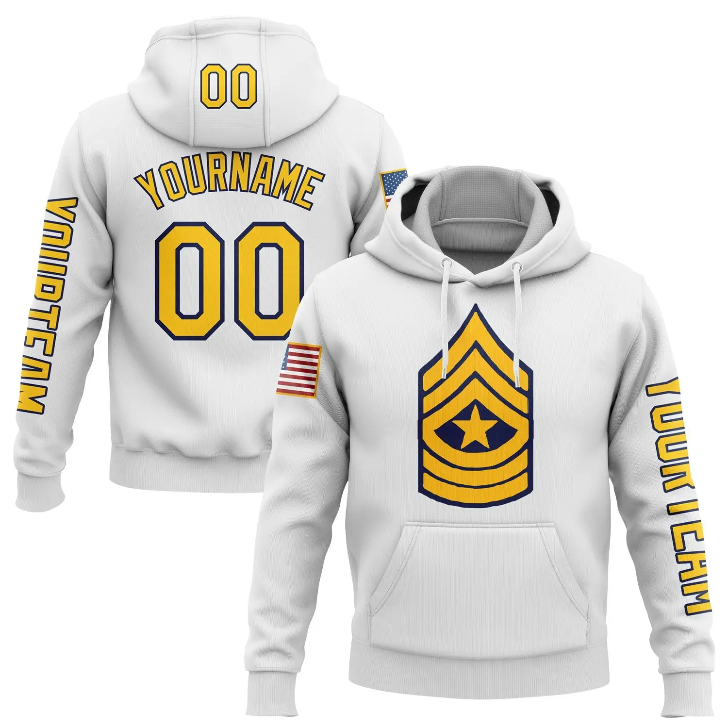 Custom Name Military Veteran Hoodie Independence Day Fourth Of July Gifts Custom Name Military Veteran Hoodie Independence Day Fourth Of July Gifts - Image 1