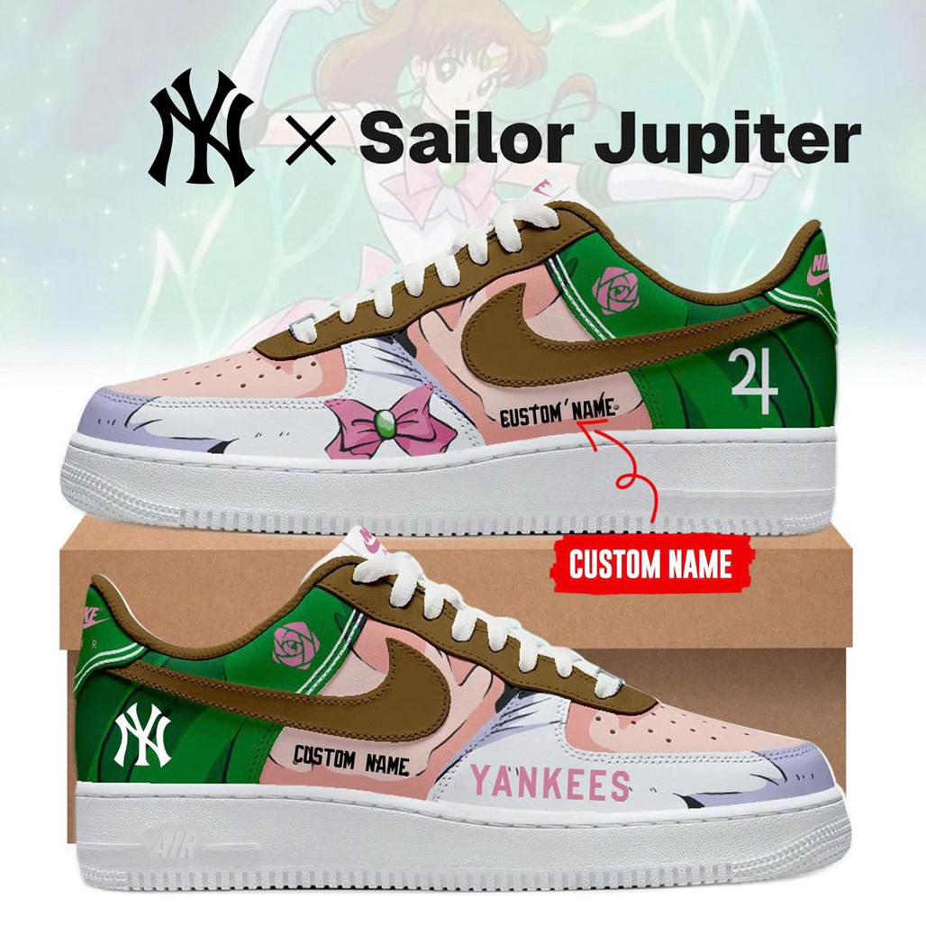 Custom Name New York Yankees x Sailor Jupiter 2026 Air Force 1 Shoes Sneakers