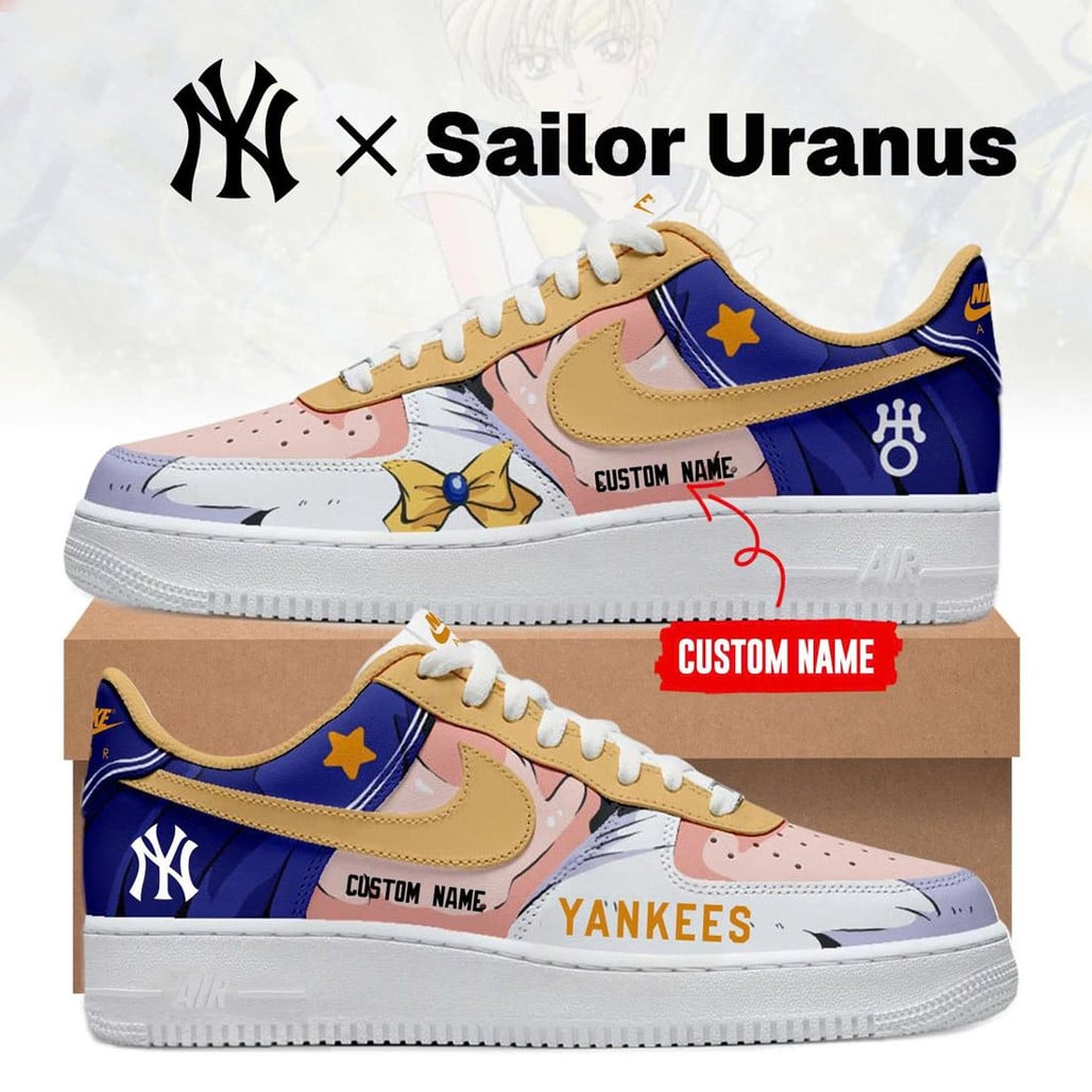 Custom Name New York Yankees x Sailor Uranus 2026 Air Force 1 Shoes Sneakers Custom Name New York Yankees x Sailor Uranus 2026 Air Force 1 Shoes Sneakers - Image 1