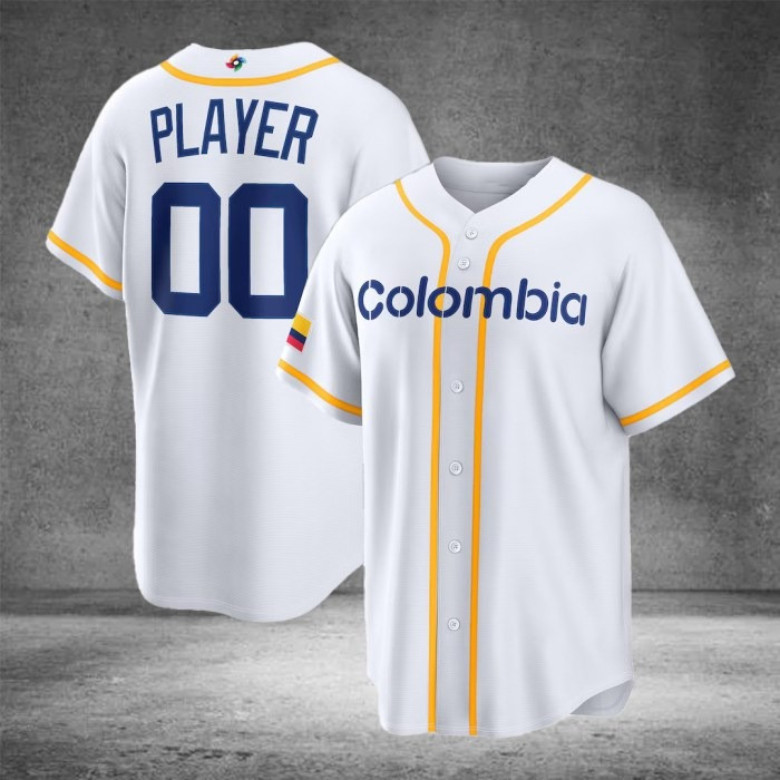 Custom Name Number Colombia Baseball 2026 World Baseball Classic Jersey Men's WBC Gear