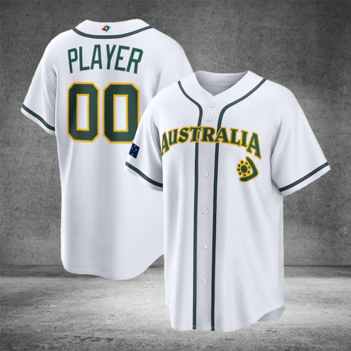 Custom Name Number Men's Australia Baseball 2026 WBC Jersey Game Day Gift