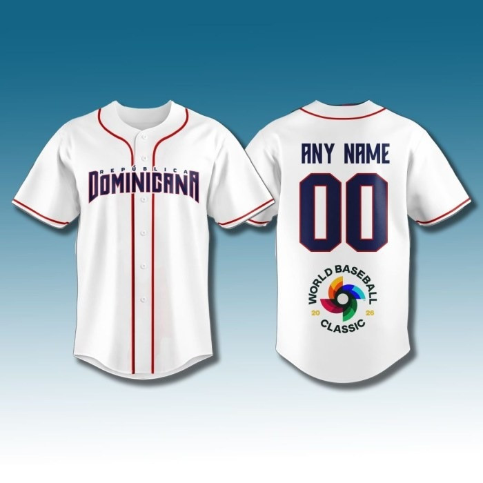 Custom Name Number Republic Dominican 2026 World Baseball Jersey WBC 2026 Gift
