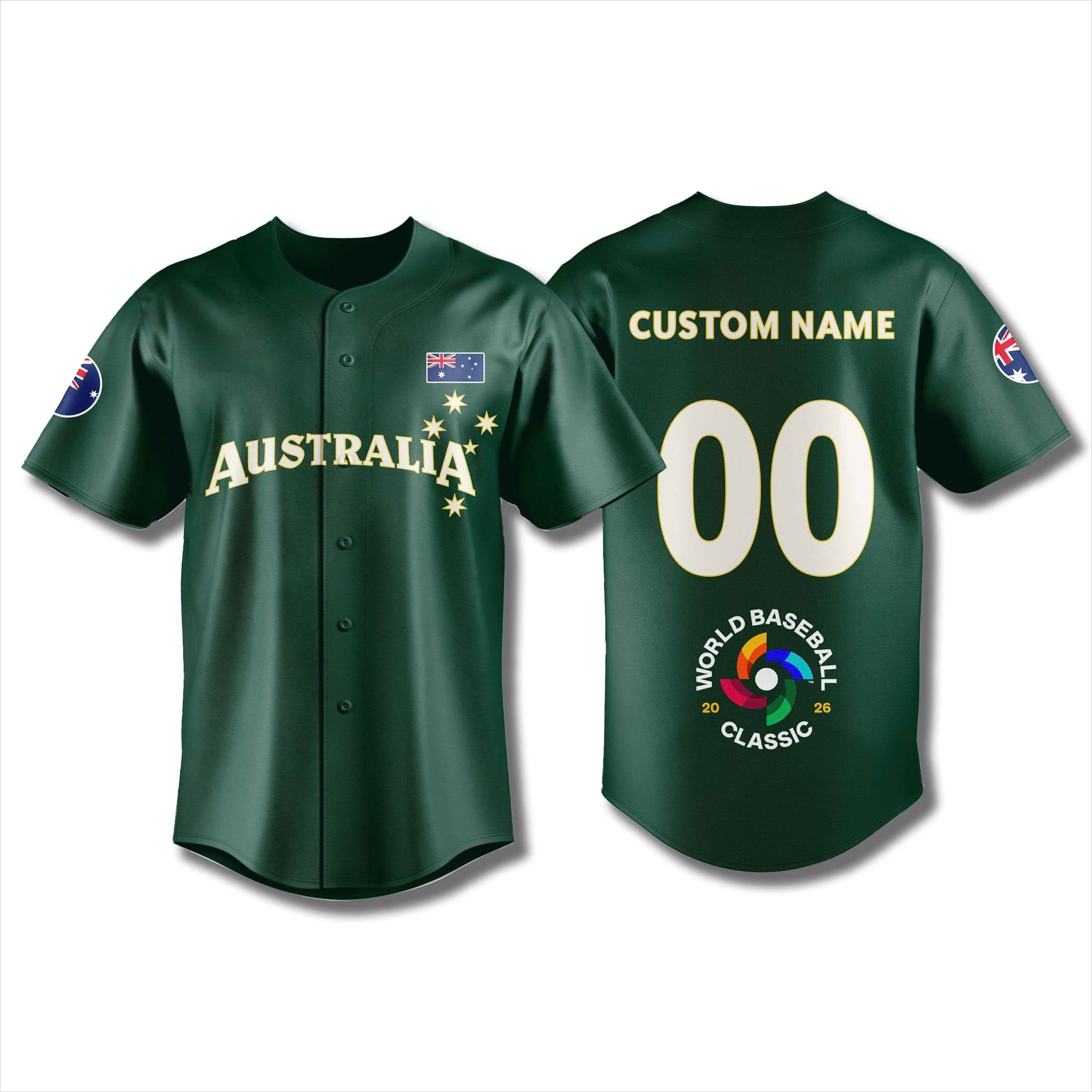 Custom Name Number Team Australia World Baseball Classic 2026 Jersey WBC Themed Outfit