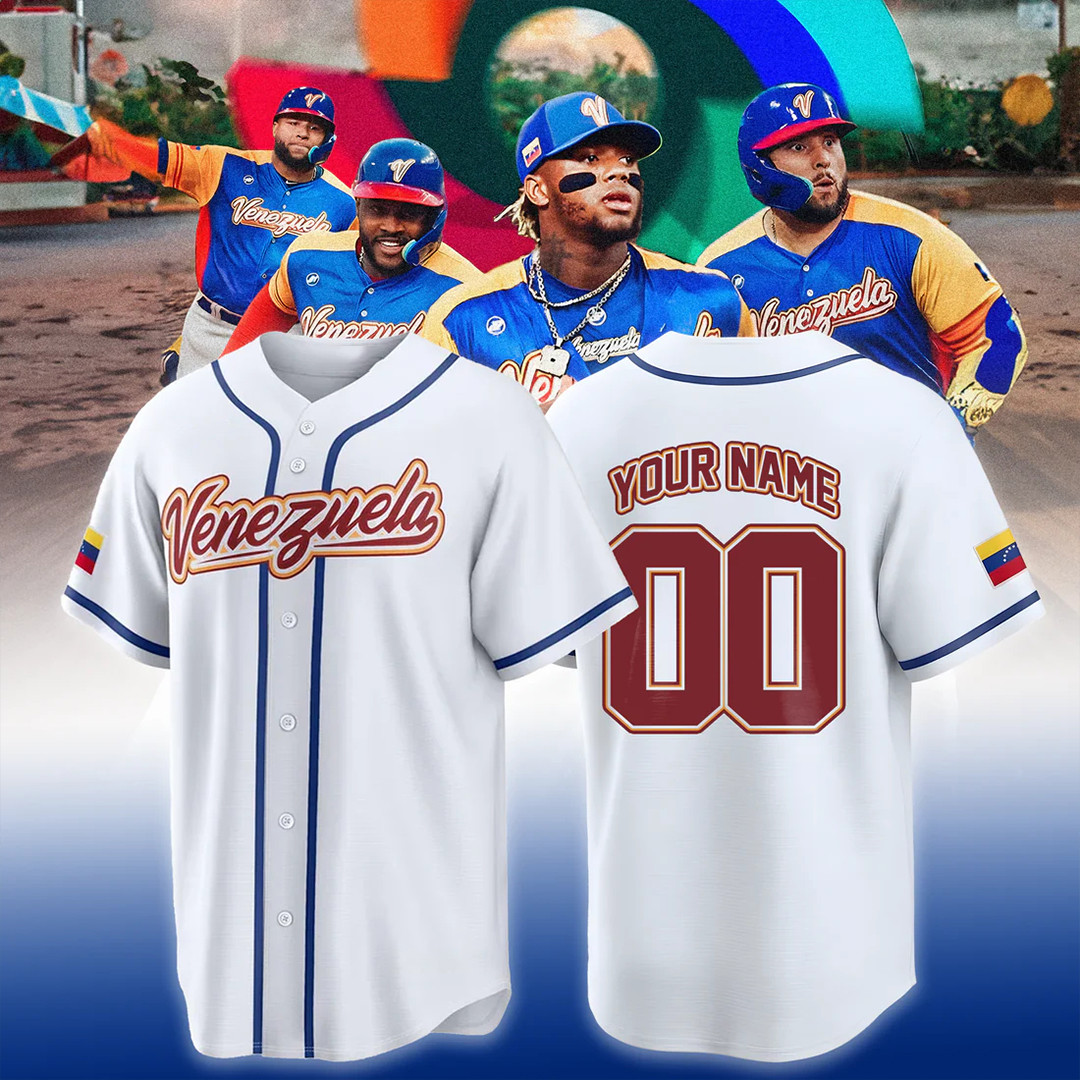 Custom Name Number Venezuela Baseball 2026 World Baseball Classic Jersey WBC Merch