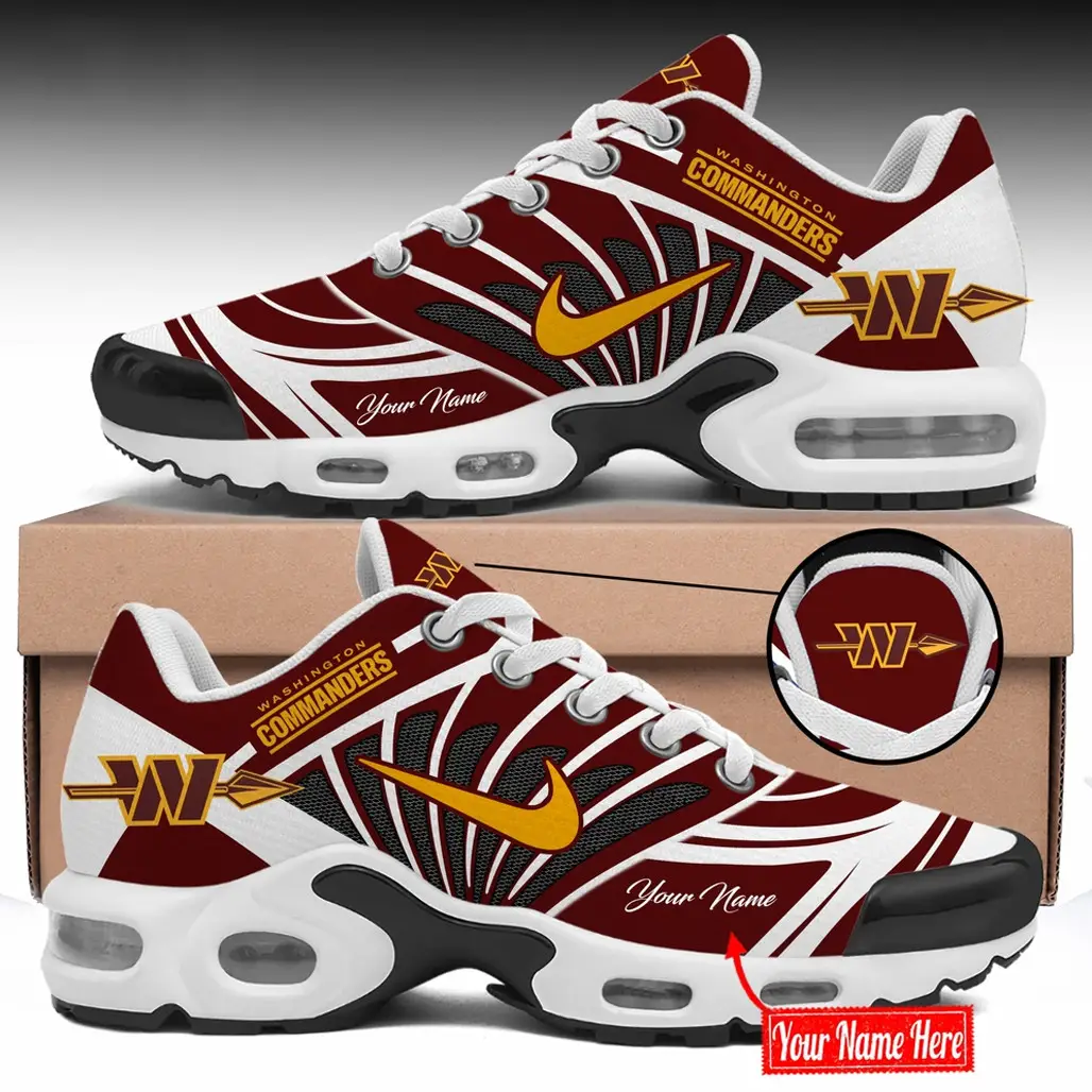 Custom Name Washington Commanders 2026 Air Max Shoes & Air Cushion