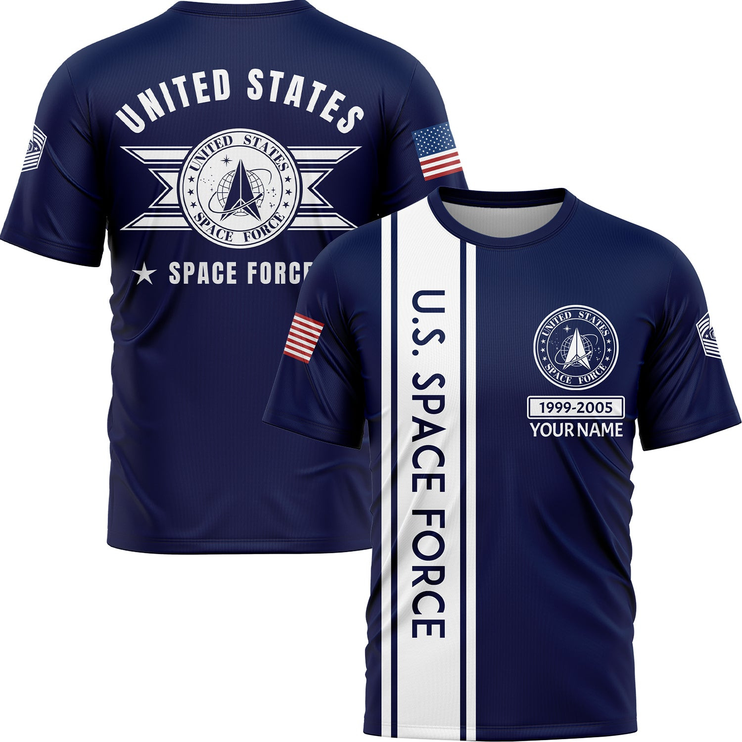 Custom Navy U.S Space Force Military T-Shirt America 250 Years Patriotic Gift Ideas