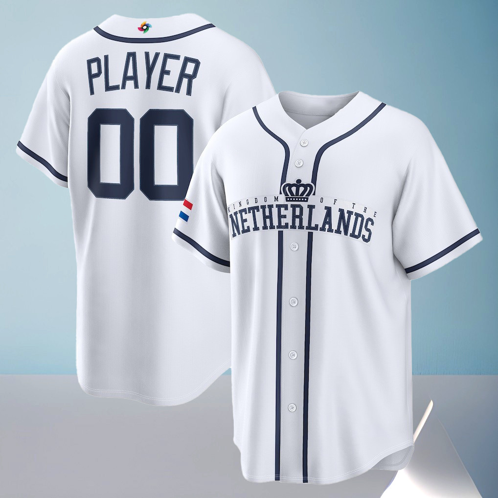 Custom Netherlands Baseball 2026 World Baseball Classic Home Stadium Jersey Gift For Baseball Lovers