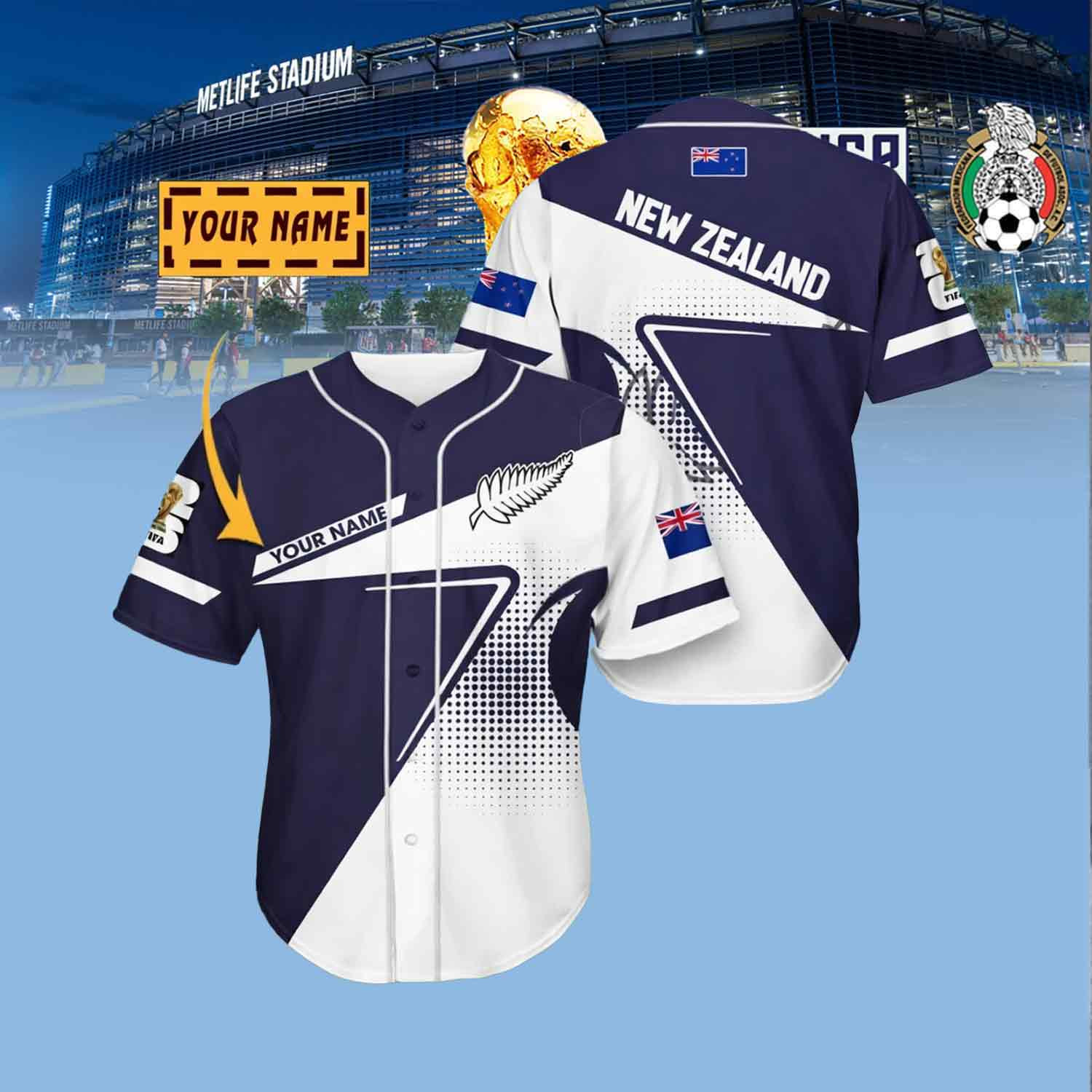 Custom New Zealand Soccer Jersey Shirt FIFA World Cup 2026 Apparel Best Gift For Dad