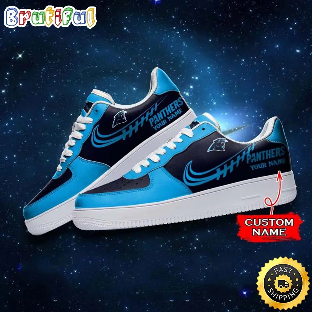 Custom NFL Carolina Panthers Air Force 1 Shoes Sneaker Football Shoes For Sport Fans Custom NFL Carolina Panthers Air Force 1 Shoes Sneaker Football Shoes For Sport Fans - Image 1